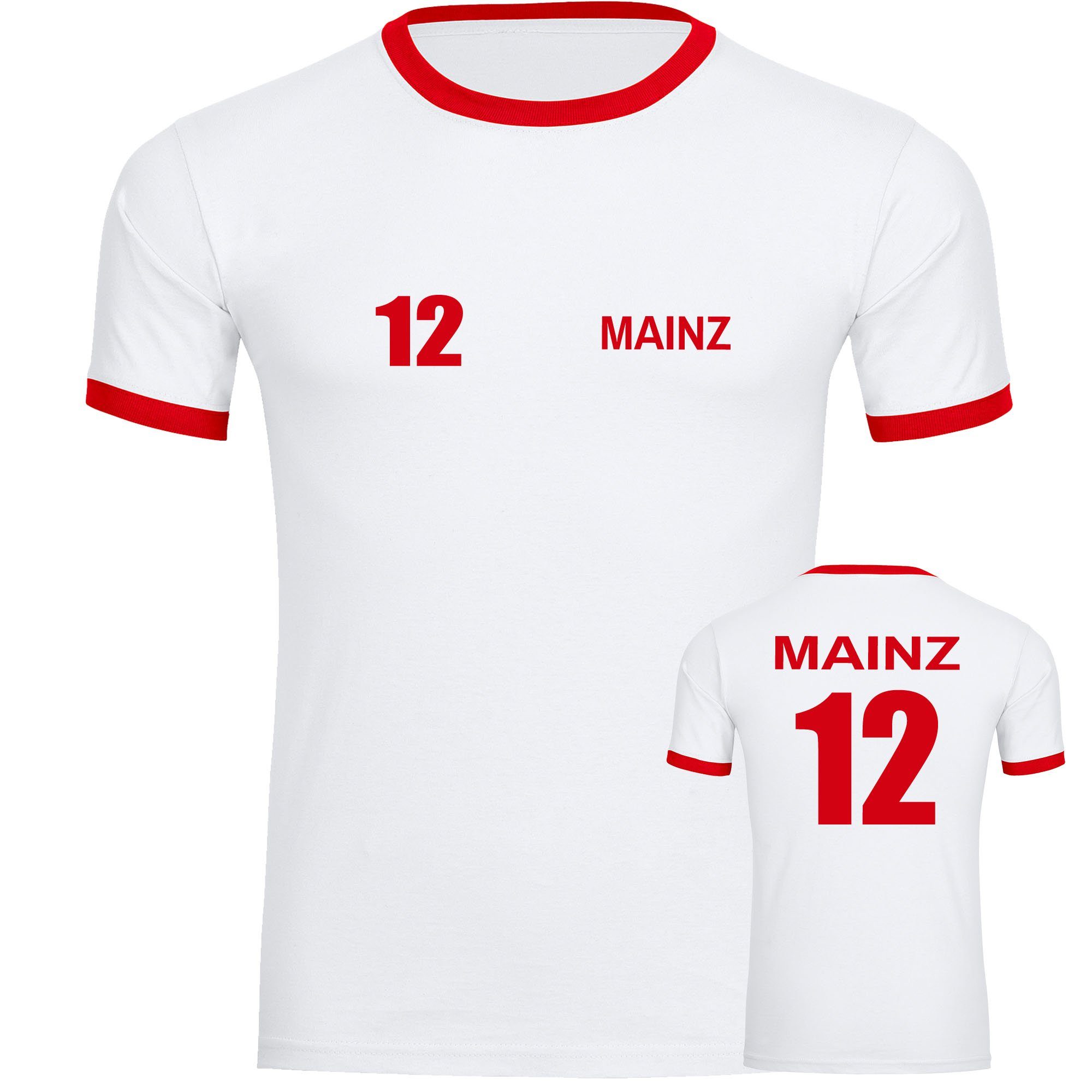 multifanshop T-Shirt Kontrast Mainz - Trikot 12 - Männer
