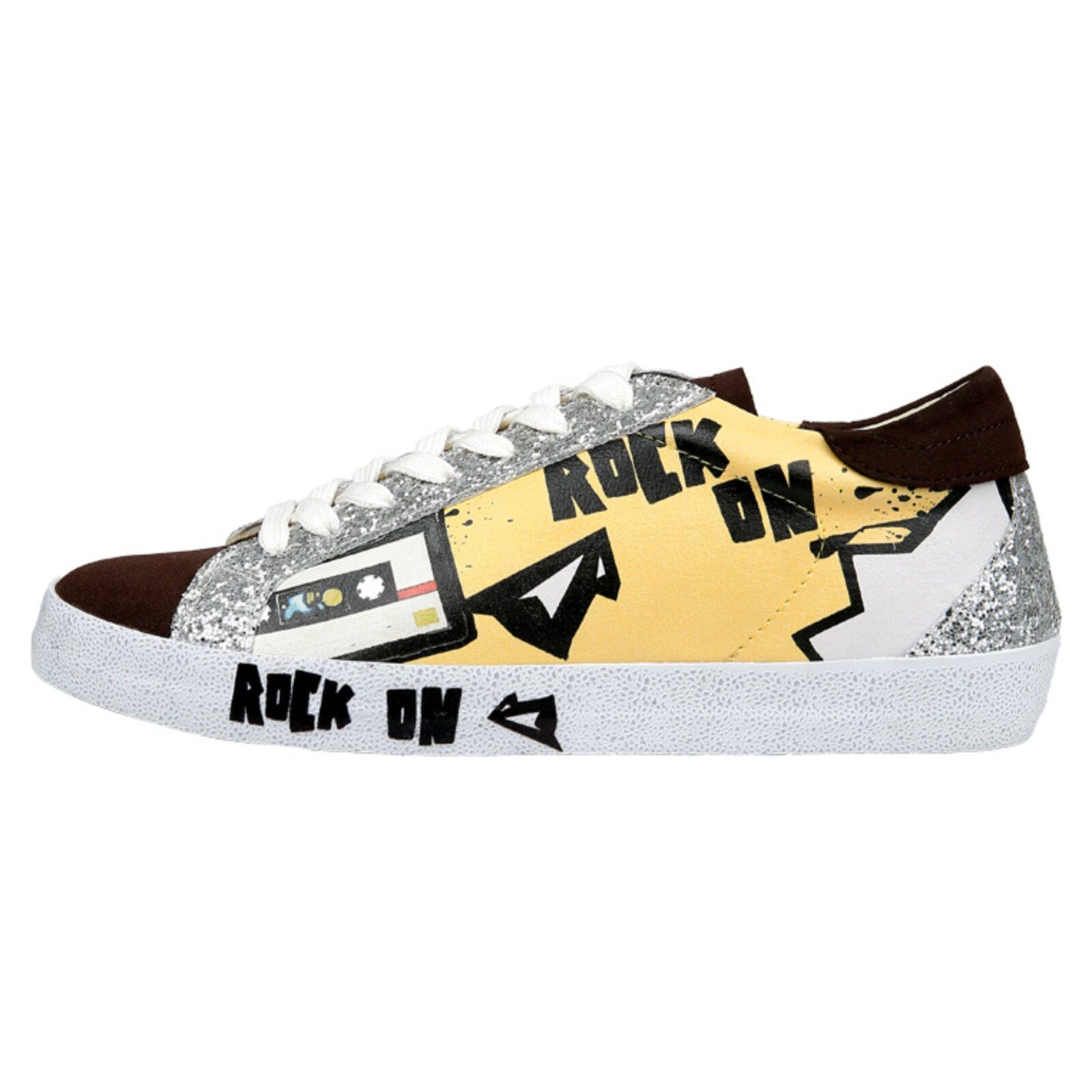 DOGO Ink Low-Top Sneaker Rock On Damen Sneaker Sneaker Handgefertigt