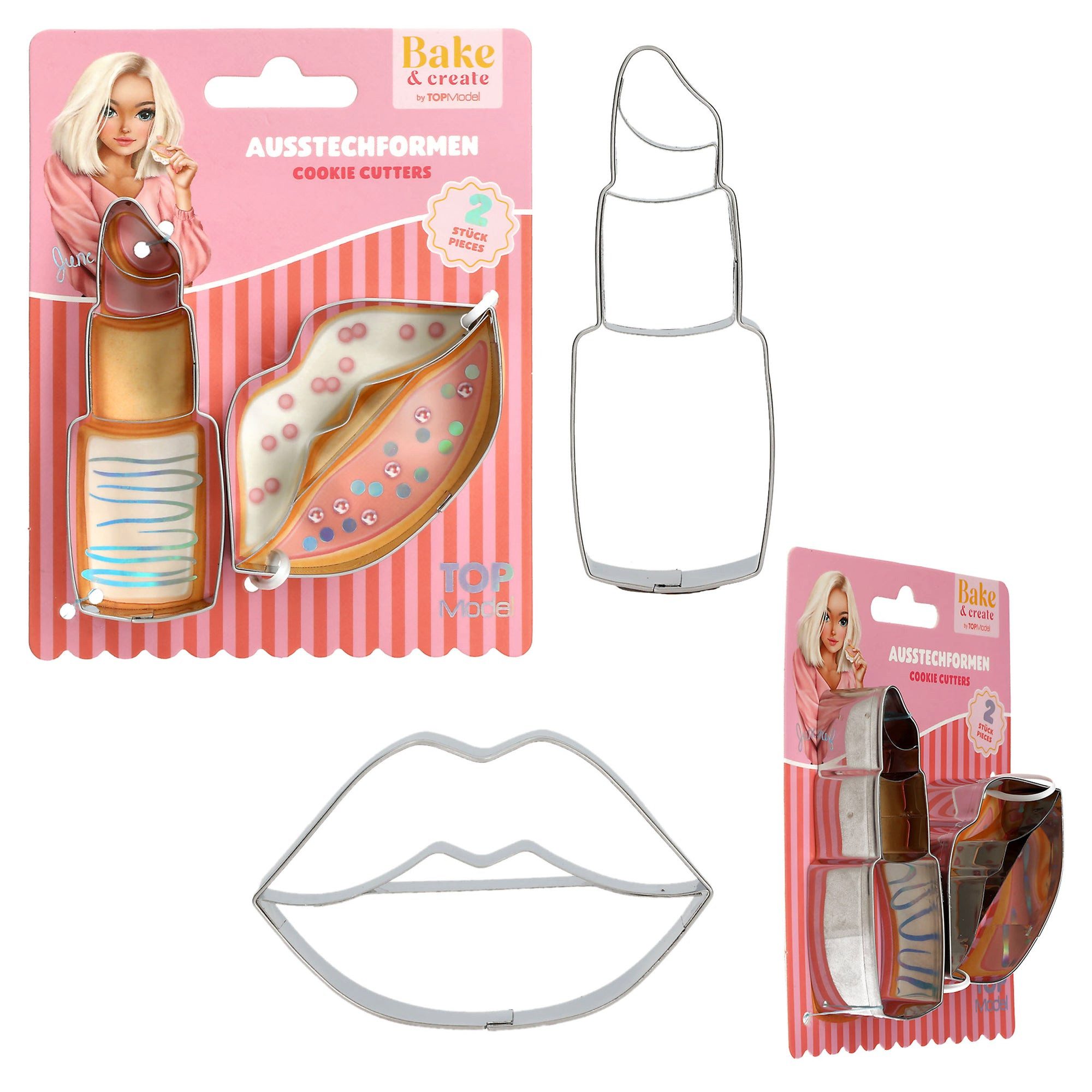 Depesche Spiel TOPModel BAKE and CREATE Ausstecher Lippenstift & Lippe