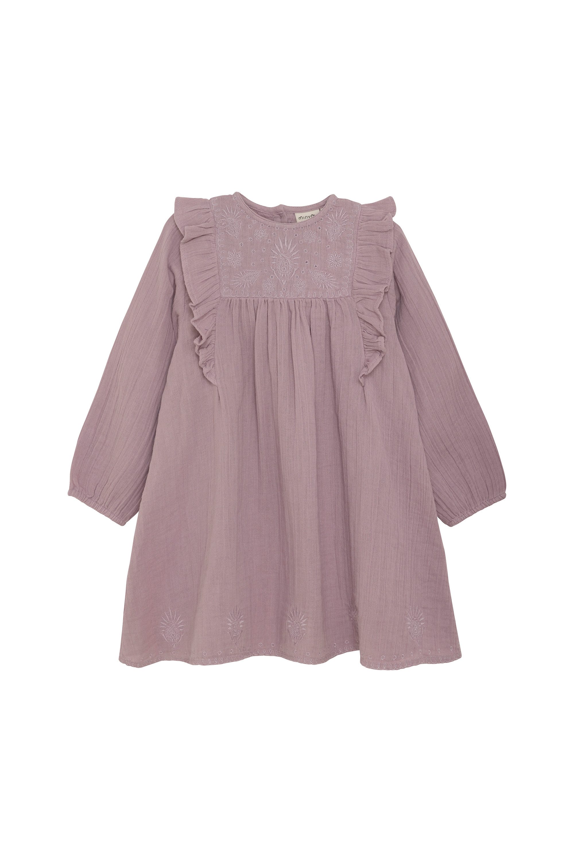 Minymo Sommerkleid MIDress LS w. Emb Modisches Kleid mit Volants