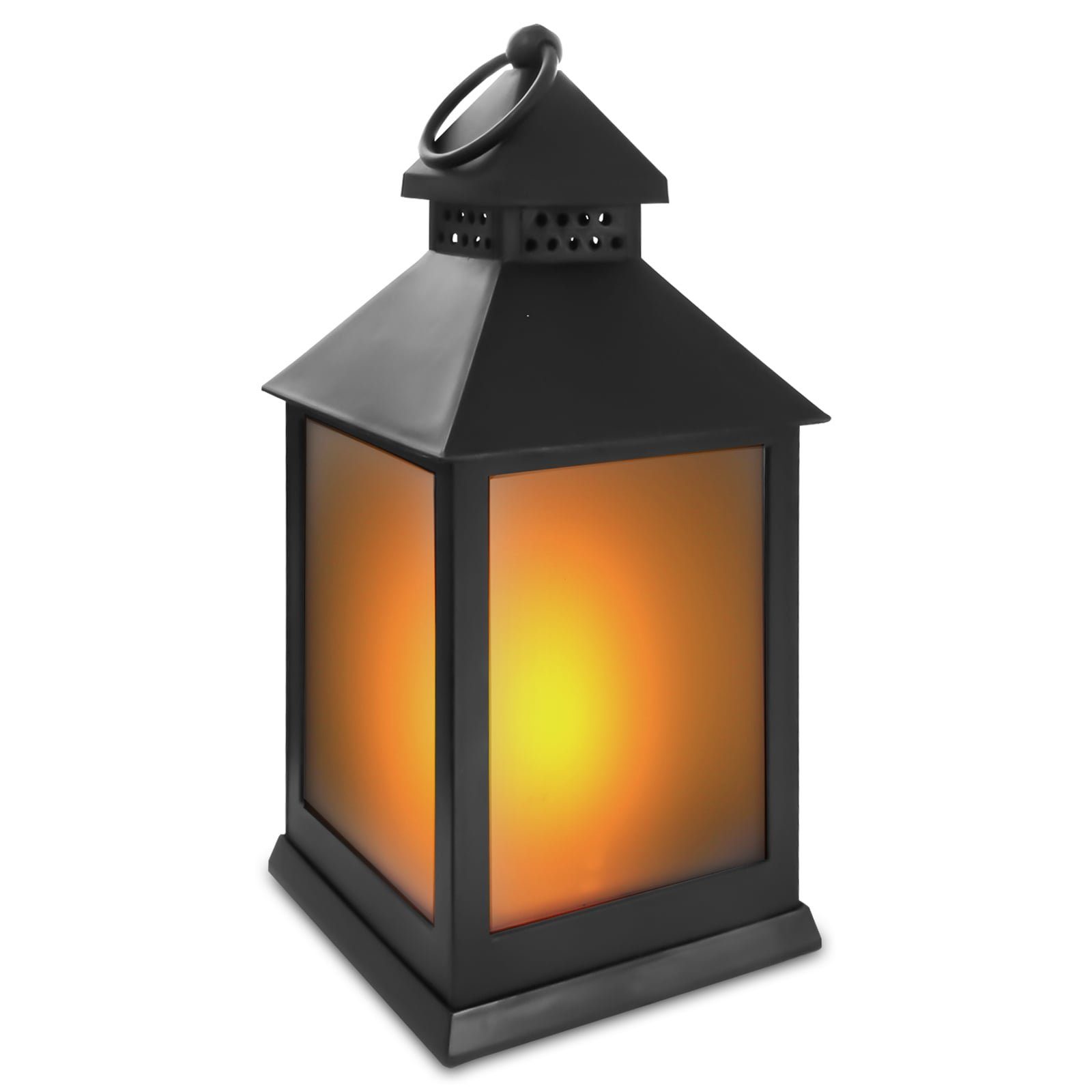 EAXUS LED Laterne mit Garten, Flackerndes Windlicht mit Warmweiß, LED - echter Milchglas-Optik fest Kerze integriert, & Wohnzimmer Flackereffekt, Flammeneffekt Sturmlaterne Täuschend