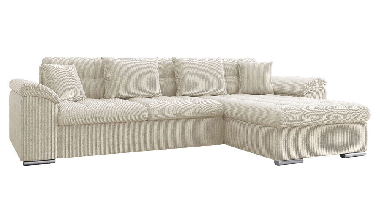 MIRJAN24 Ecksofa Diana Cord, mit Bettkasten günstig online kaufen