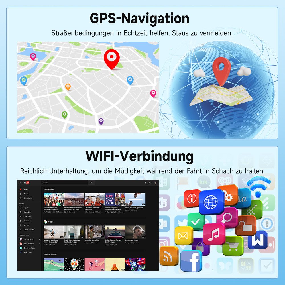 Hikity Android 15 für Mercedes W211 7 Zoll Autoradio mit GPS Bluetooth Autoradio (Digitalradio (DAB), 2+64GB)