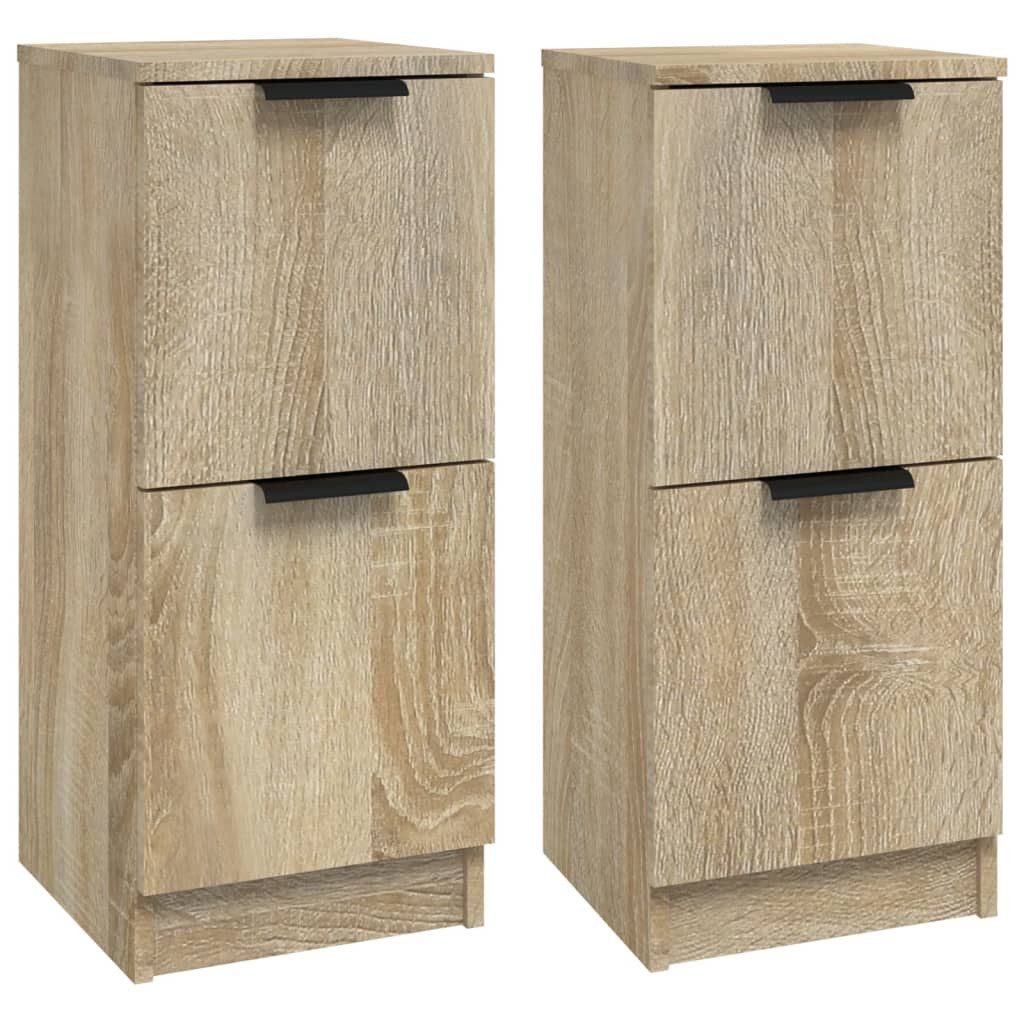 vidaXL Sideboard Sideboards 2 Stk. Sonoma-Eiche 30x30x70 cm Holzwerkstoff ( günstig online kaufen