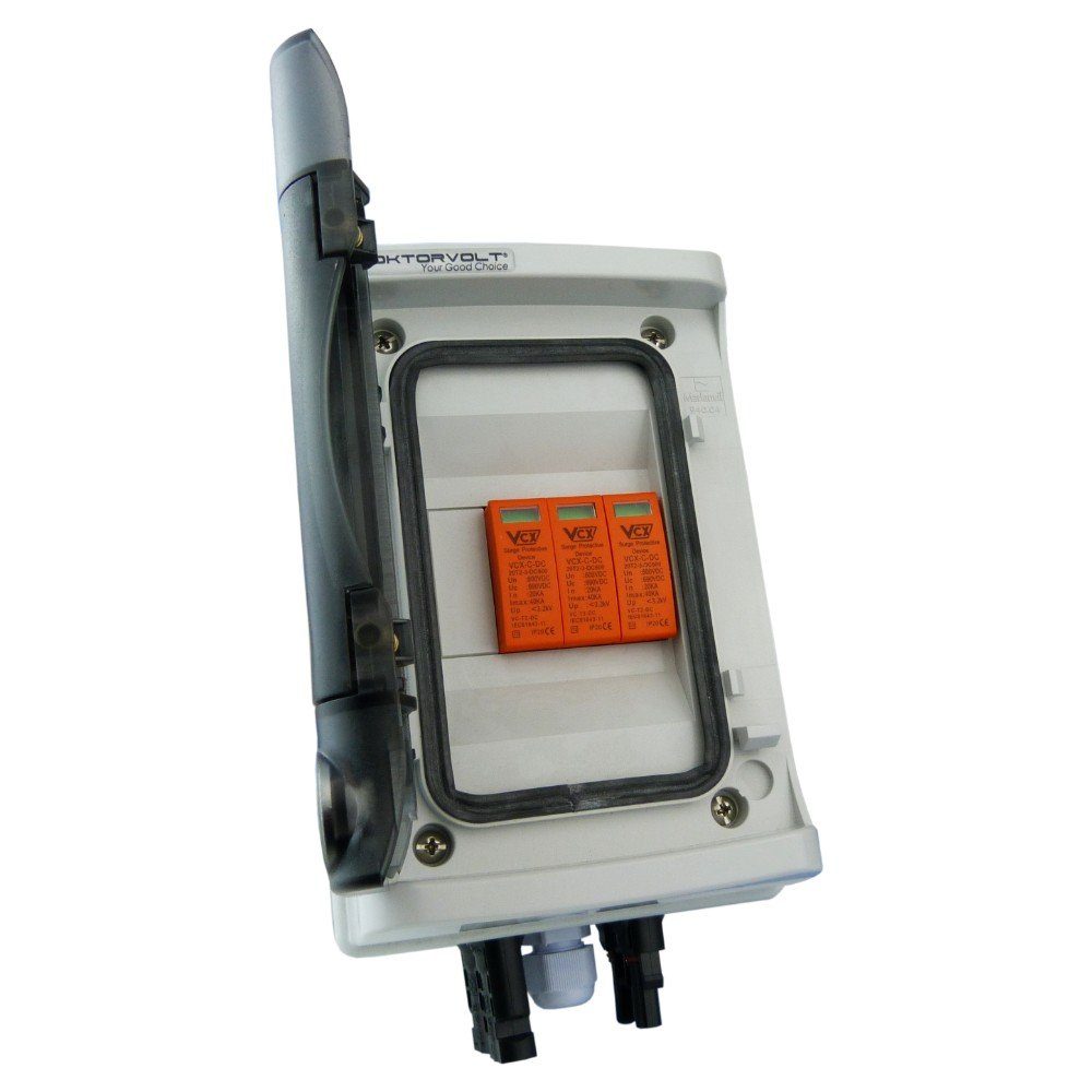 Doktorvolt Verteilerbox Solar Anschlusskasten 1000V DC 1-String Überspannungsschutz T2 PV
