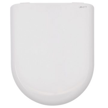 LUVETT WC-Sitz D-Form (Inklusive 3 Befestigungsarten), Original SoftClose® Absenkautomatik, Duroplast, Abnehmbar
