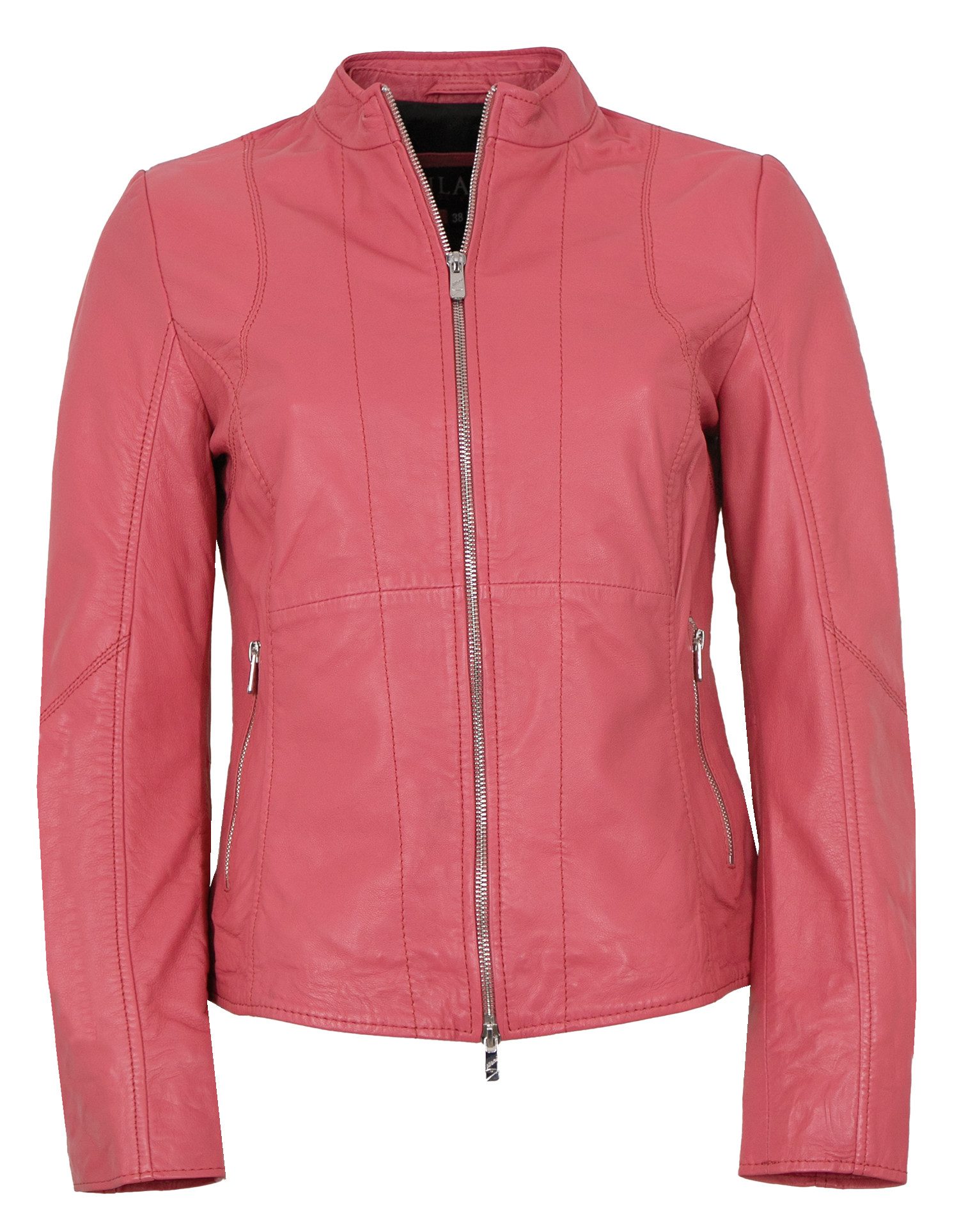 Jilani Lederjacke Aspyn-1 Jilani - Damen Lederjacke Lammnappa Kapuze coral