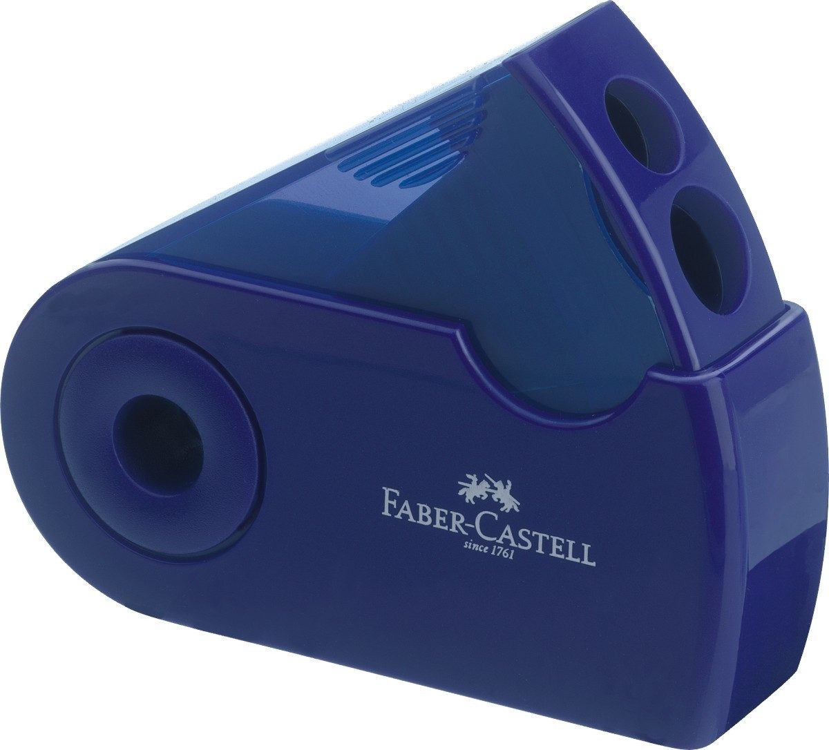 Faber-Castell Anspitzer Doppelspitzdose Sleeve rot / blau sortiert