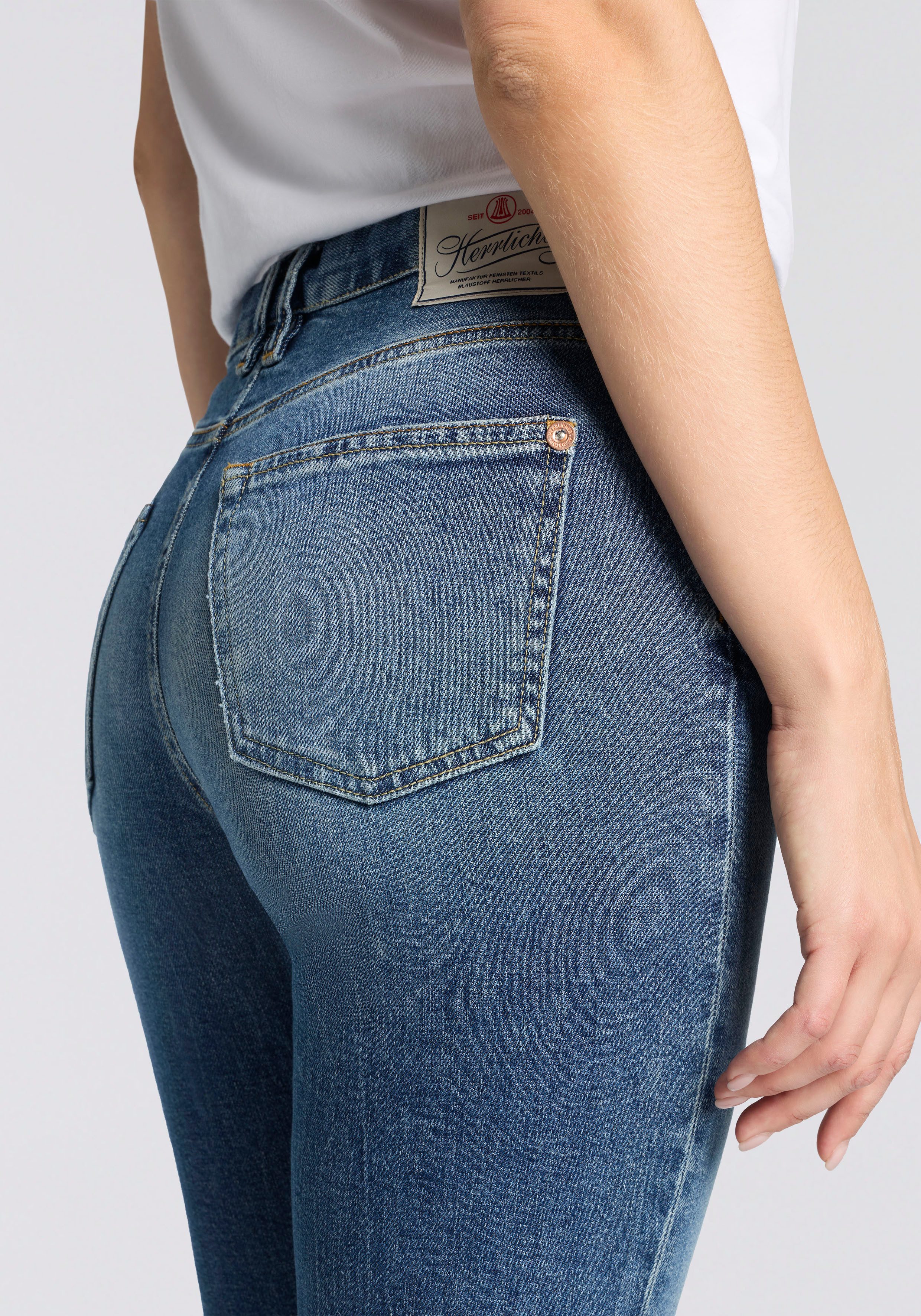 Herrlicher 5-Pocket-Jeans Breezy Straight Denim Cropped
