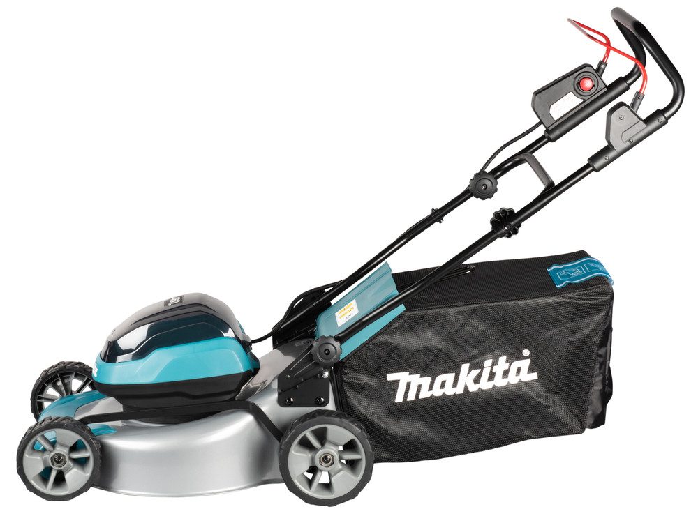 Makita Akkurasenmäher DLM466Z, 46 cm Schnittbreite, (für große Rasenflächen bis 960 m), 60 l Fangkorb, ohne Akku, ohne Ladegerät