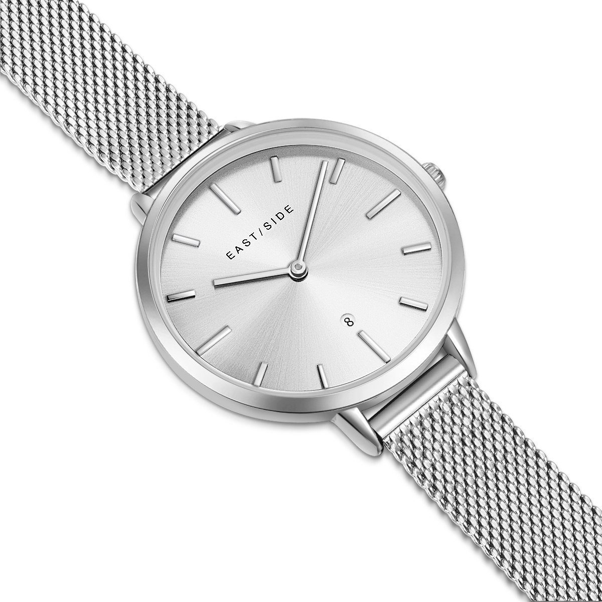 Damen Uhren Eastside Quarzuhr Classic silber, mit Edelstahl-Armband