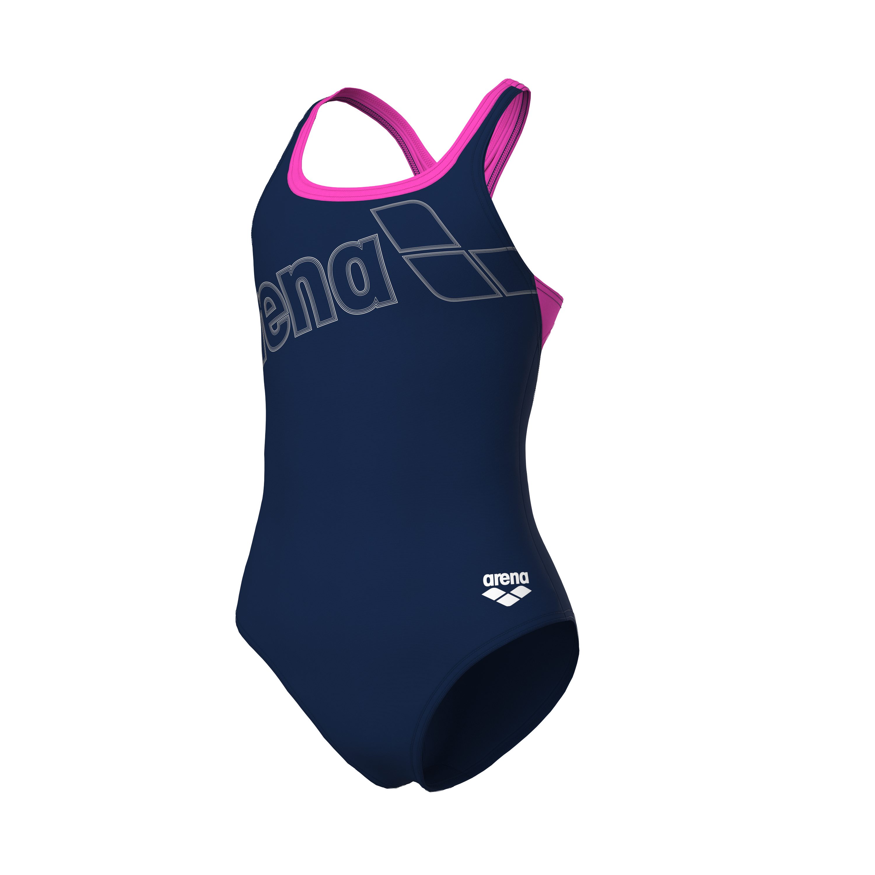 Arena Badeanzug GIRL'S ARENA LOGO SWIMSUIT SWIM PRO (1-St) Badeanzug, Mädchen, Einteiler, stylisch, sportlich, chlorbeständig