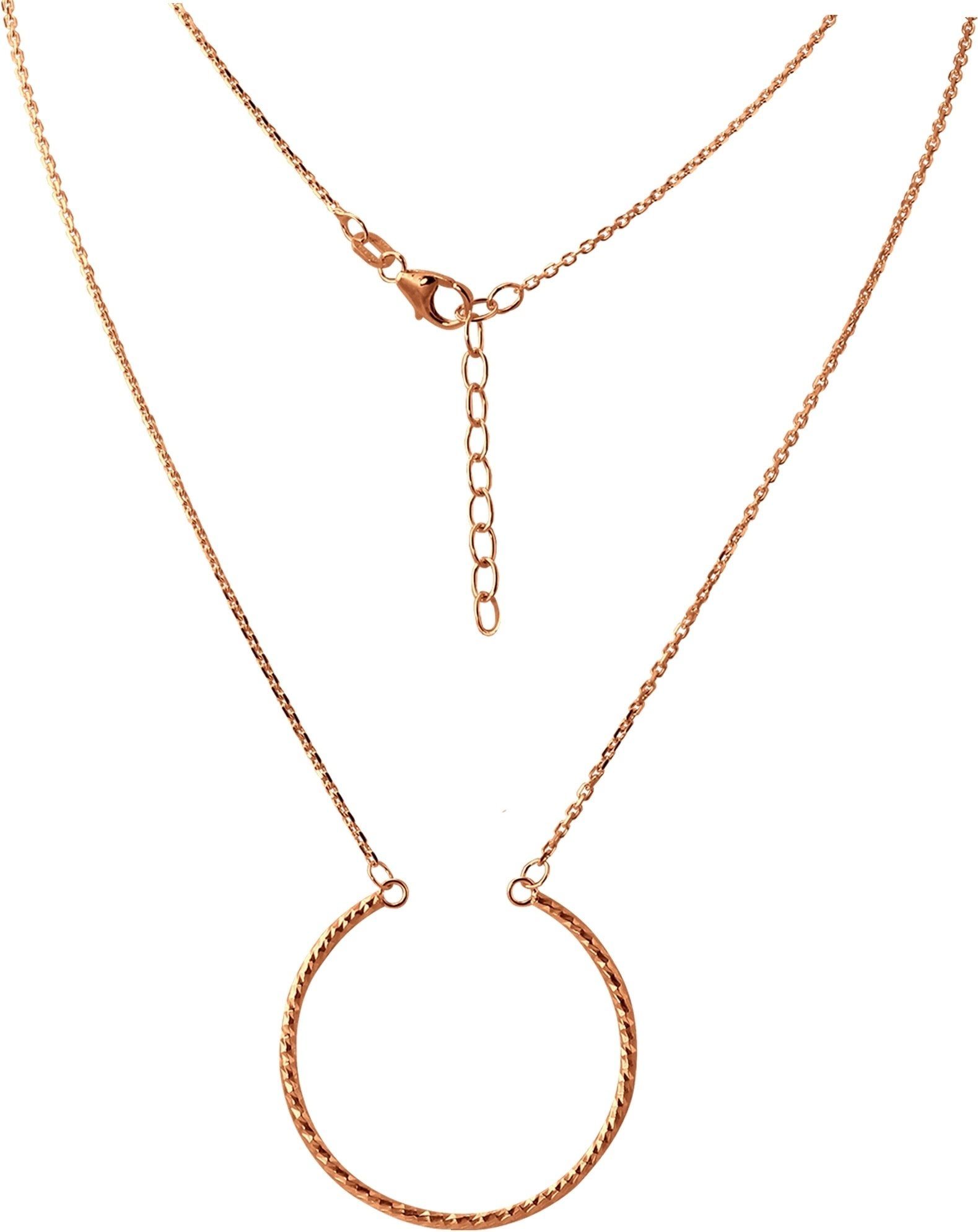 SilberDream Silberkette SilberDream Anhänger Halskette rose, Halsketten (Anhänger) ca. 41,5cm mit 4,5cm Verlängerung, 925 Sterling