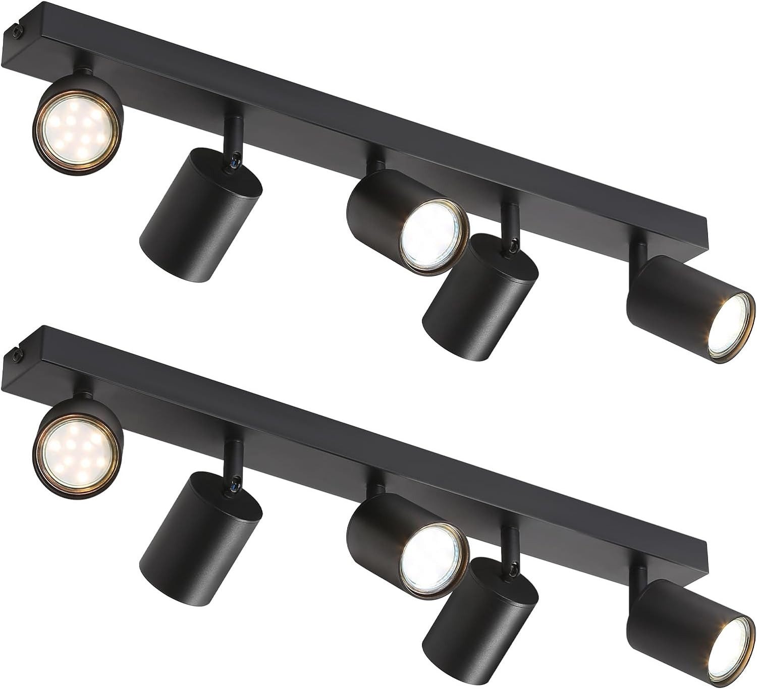ZMH LED Deckenstrahler Retro Deckenleuchte Weiß/Schwarz günstig online kaufen