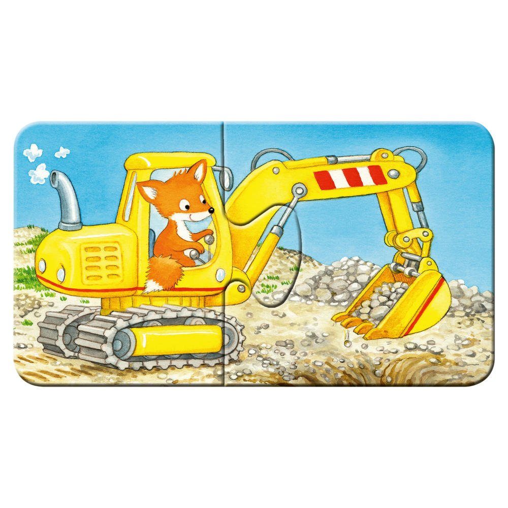 Baustelle, Puzzle Tierische Puzzleteile Ravensburger