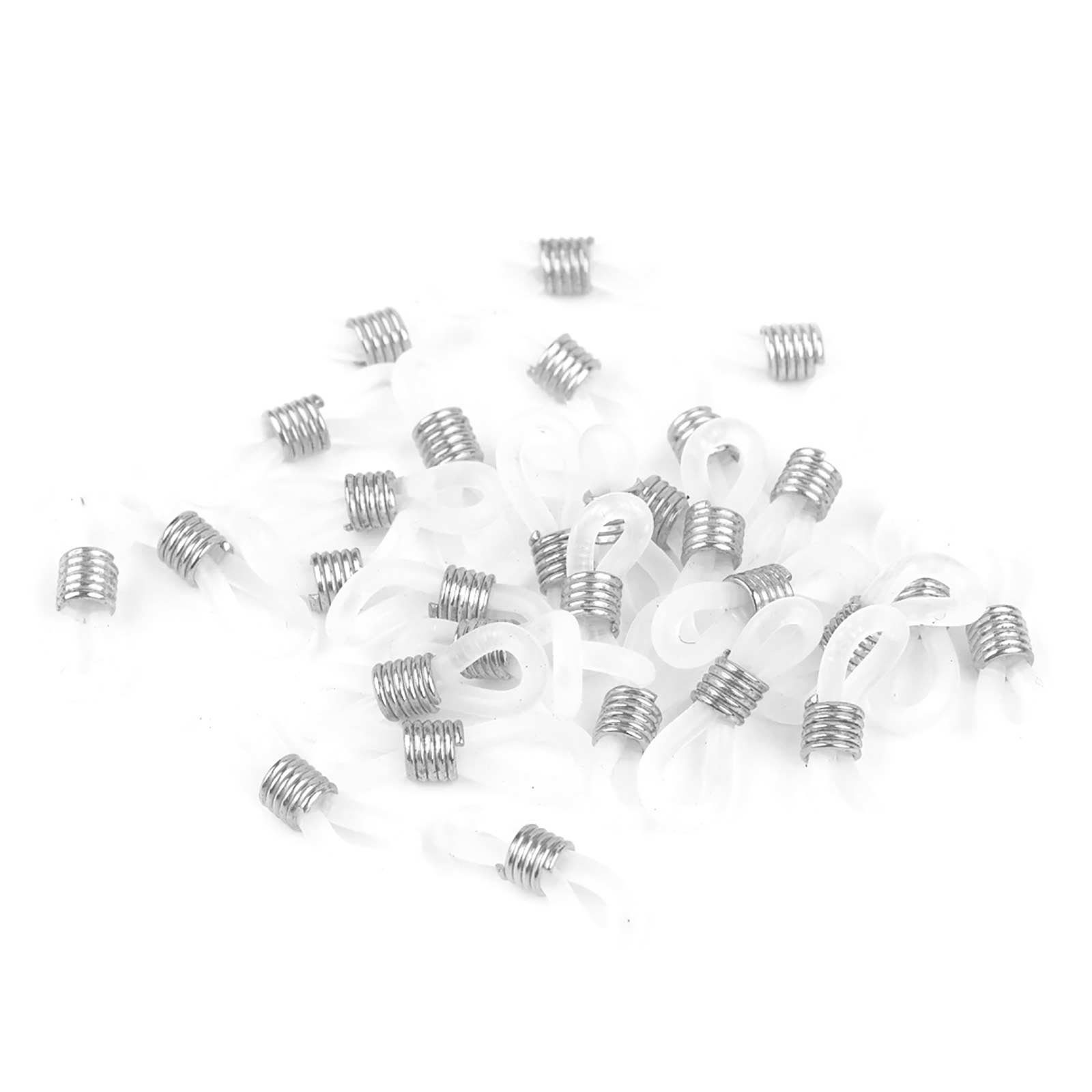 maDDma Окуляриband 30 Gummischlaufen Ösen für Окуляриband Окуляриkette, transparent silber