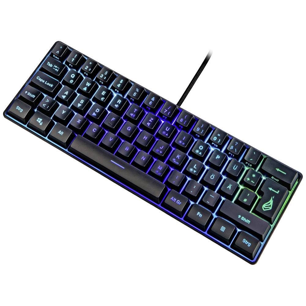 Surefire SureFire 60 % Mechanische RGB–Tastatur, Deutsch 48700 Tastatur (Beleuchtet, Multimediatasten)
