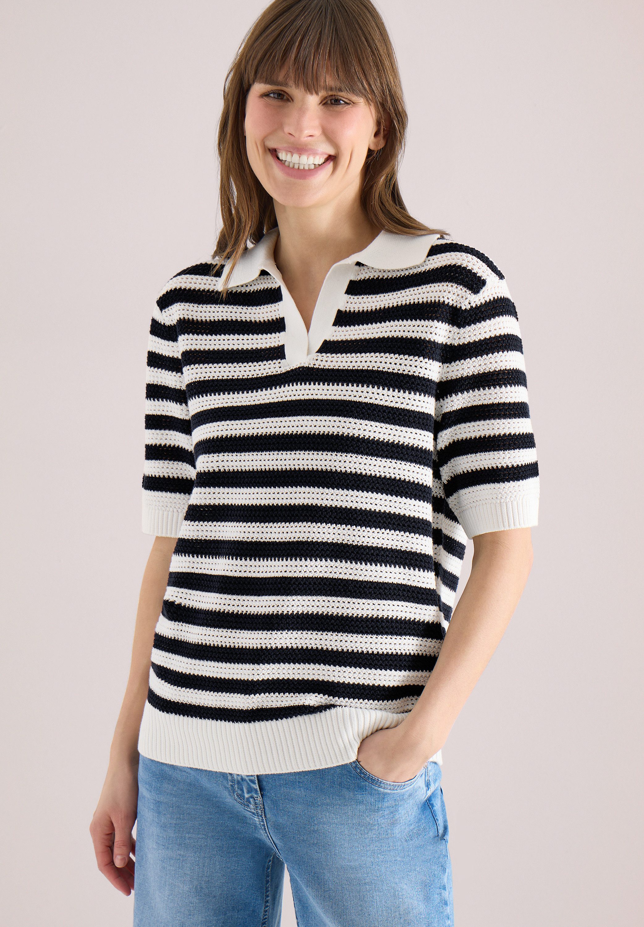 CECIL Poloshirt aus reiner Baumwolle