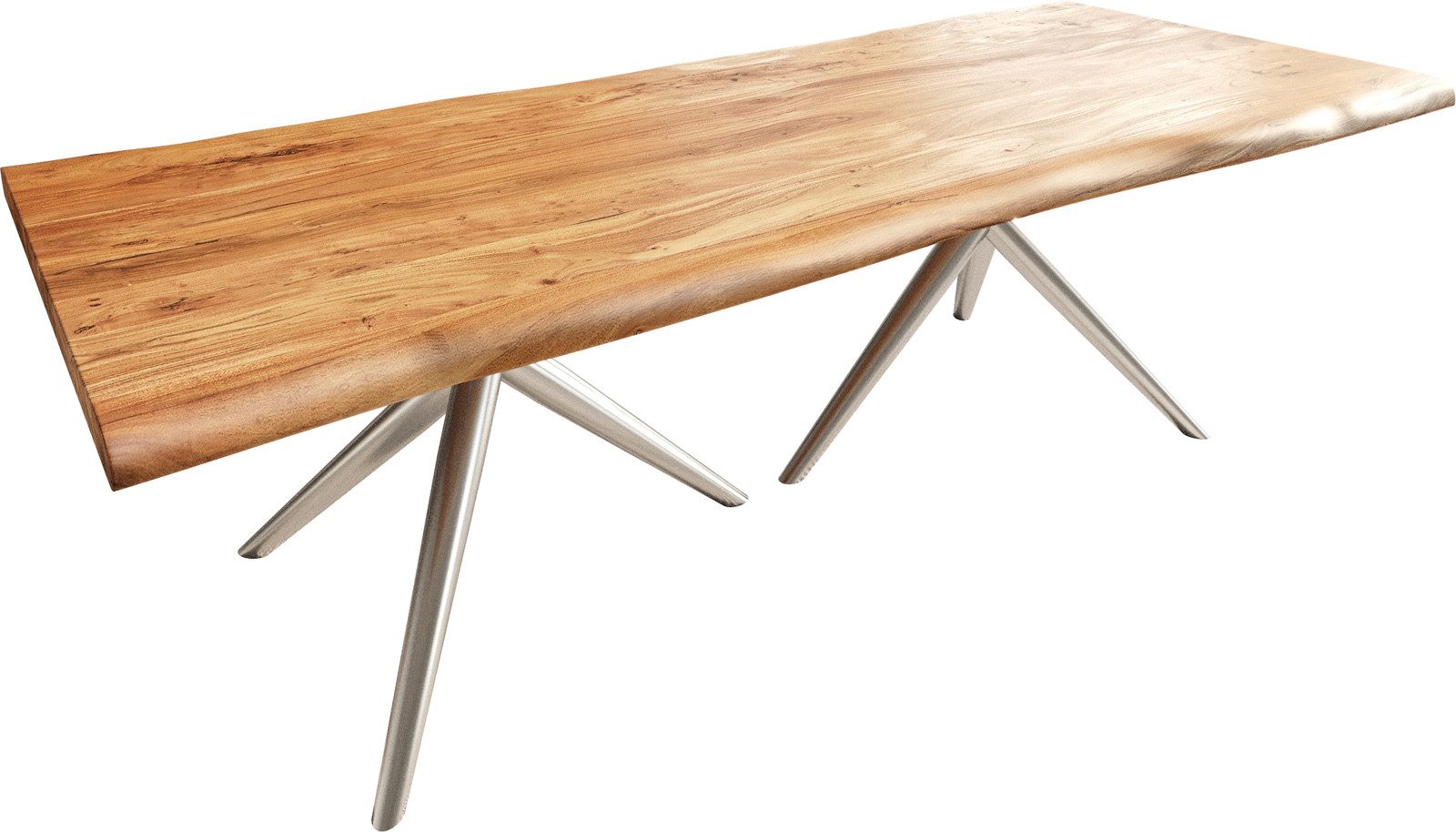 DELIFE Esstisch Edge, Akazie Natur 240x100 günstig online kaufen