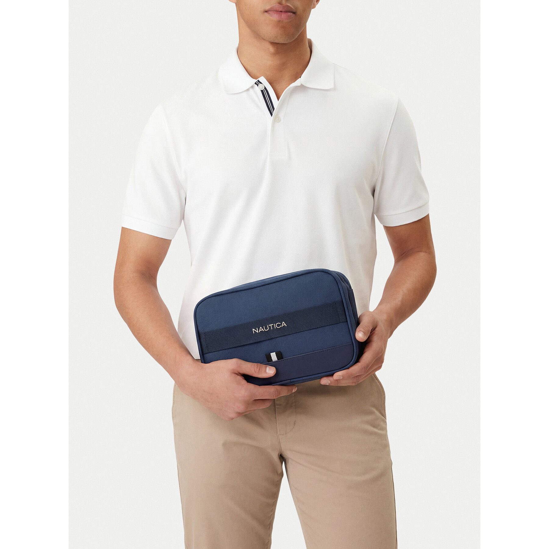 NAUTICA Handtasche Nautica Kosmetiktasche für Herren, Marineblau