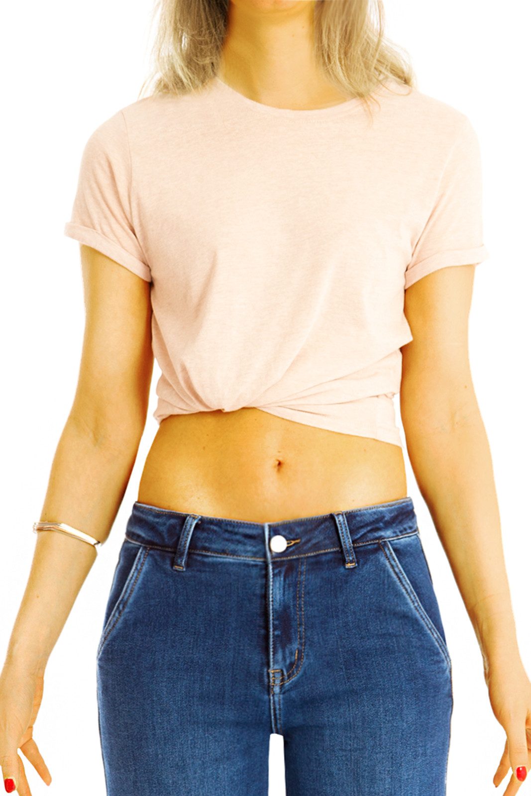 be styled Schlagjeans Medium waist Loose fit Bootcut Jeans dunkelblau - Damen - j45L-1 mit Stretch-Anteil – Bild 2 von 5