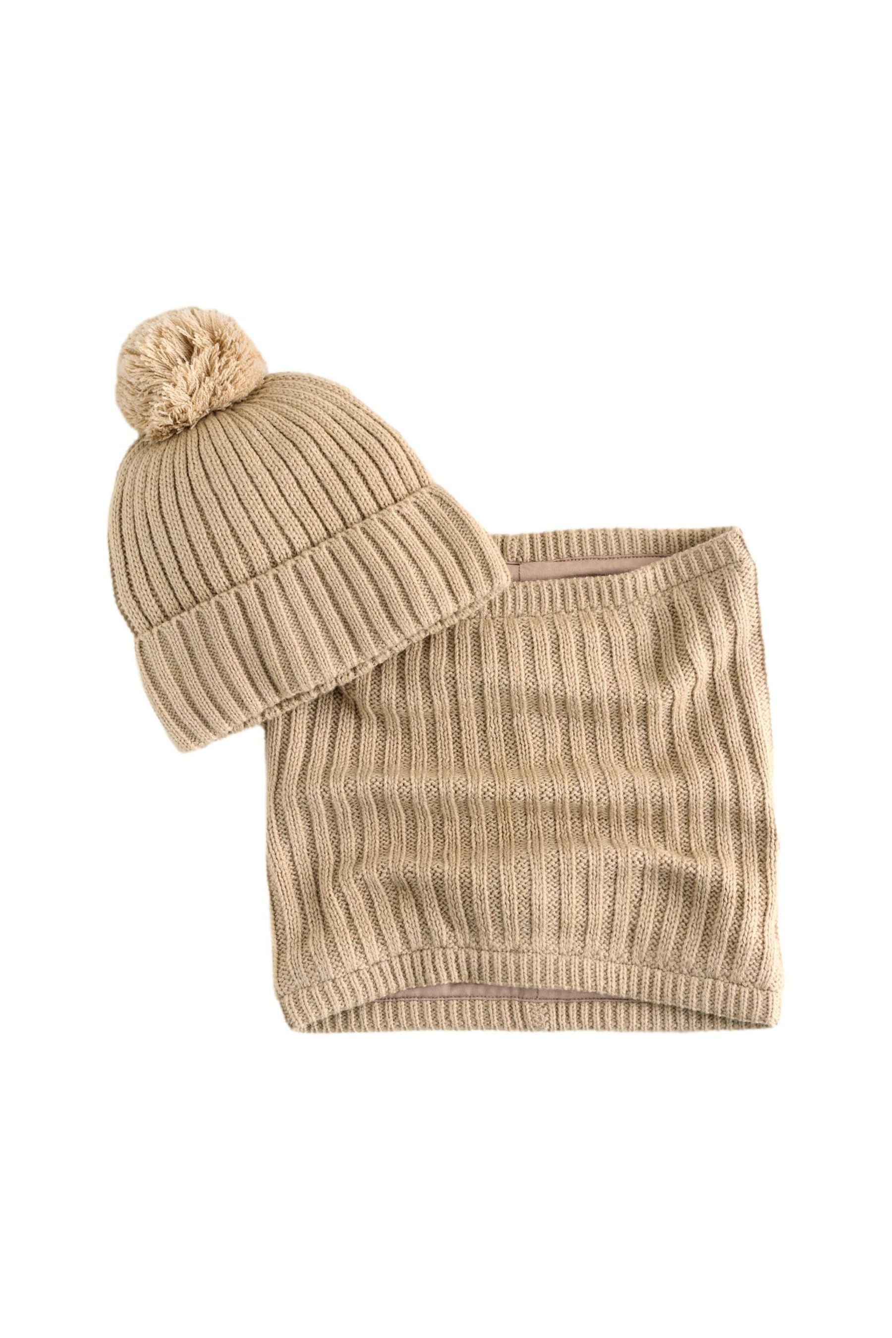 Next Beanie Bommelmütze und Schlauchschal im 2er-Set (2-St)