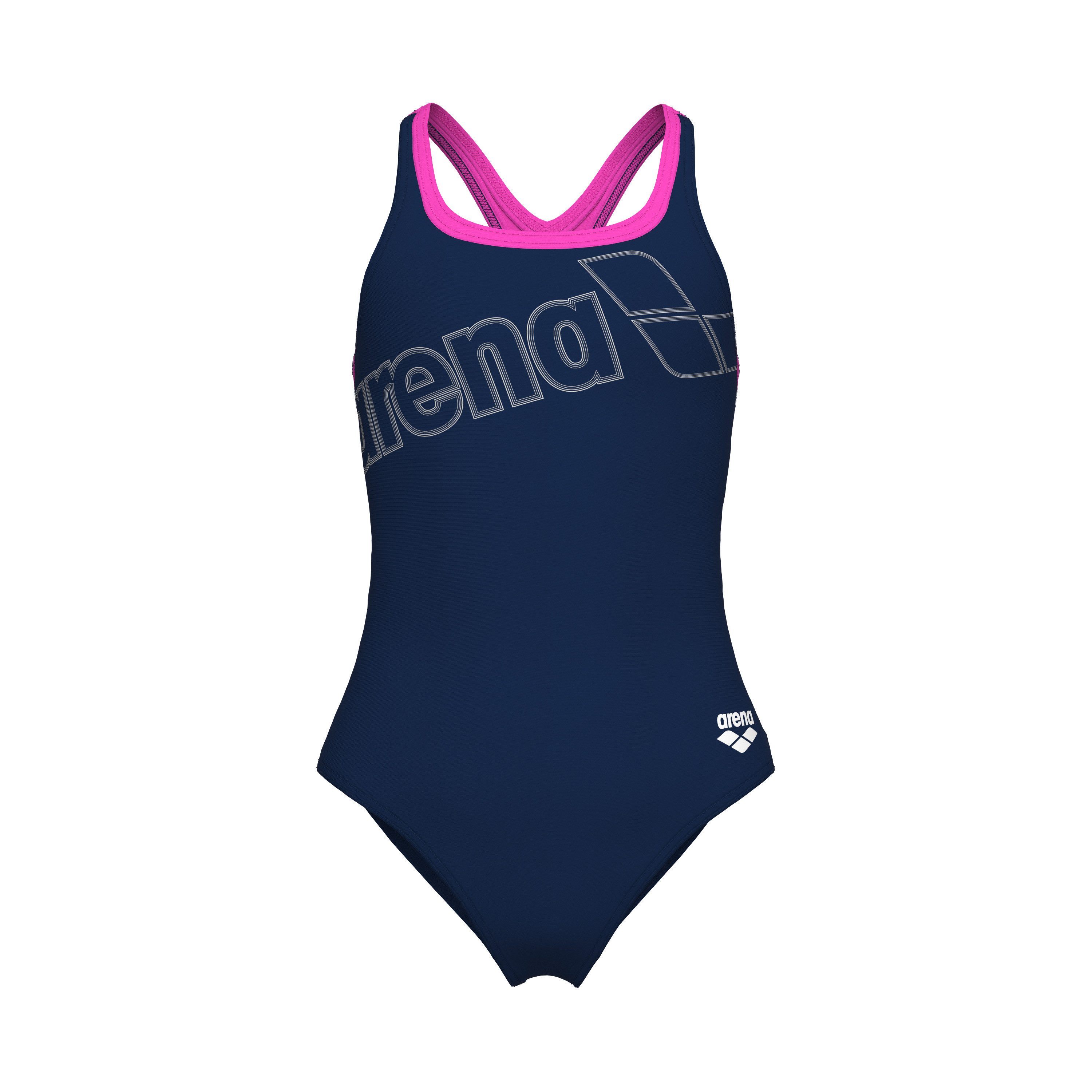 Arena Badeanzug GIRL'S ARENA LOGO SWIMSUIT SWIM PRO chlorresistent, schnelltrocknend, mit UV-Schutz, für Kinder
