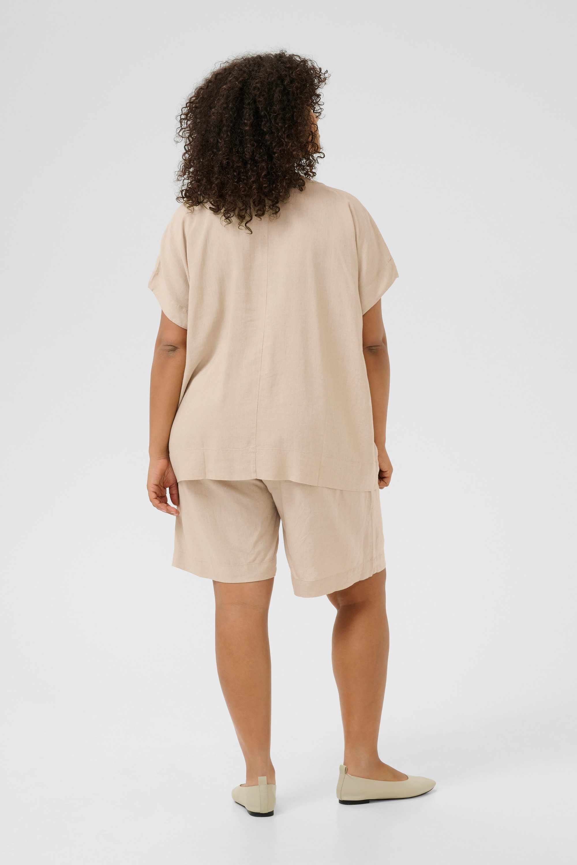 KAFFE Curve Kurzarmbluse Kurzarm-Bluse KCmille Große günstig online kaufen
