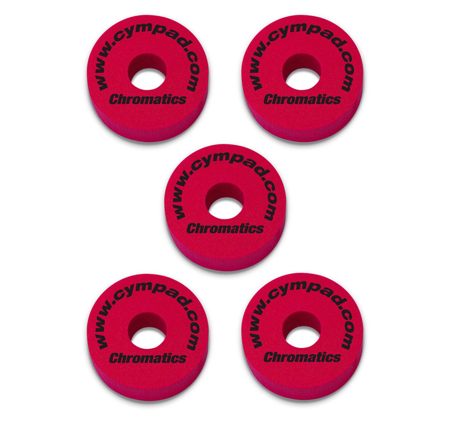 Cympad Becken Cympad Beckenfilz Chromatics Set 40mm Rot,Beckenfilz, Farbige Beckenfilze aus Schaumstoff