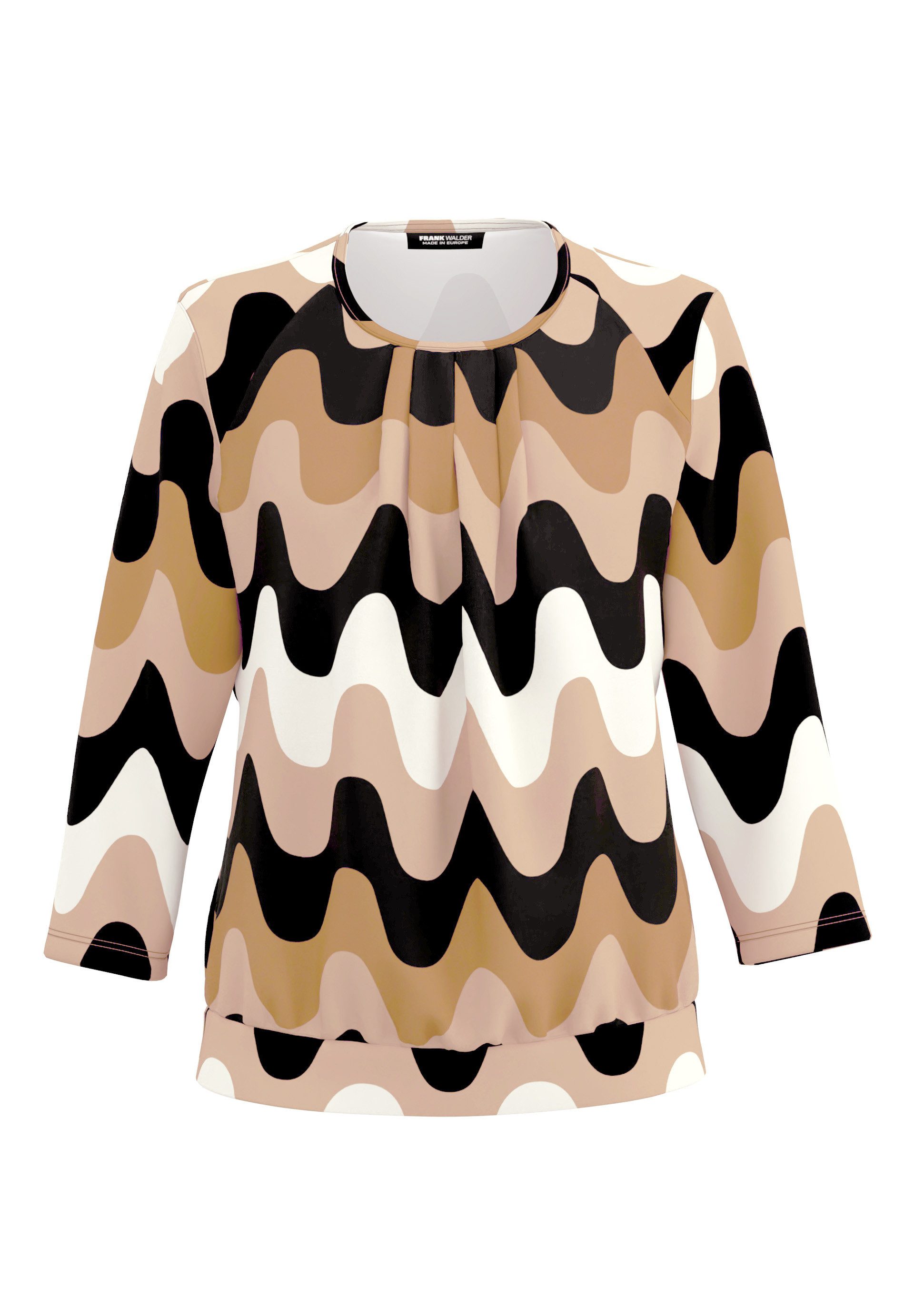 FRANK WALDER Blusenshirt mit aparter Faltenpartie