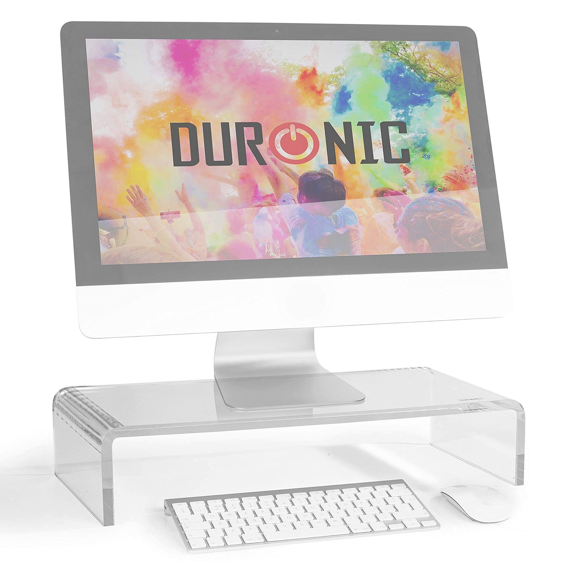 Duronic Monitorständer DM053, (Ergonomischer Bildschirmständer Schreibtisch, Schreibtischaufsatz)