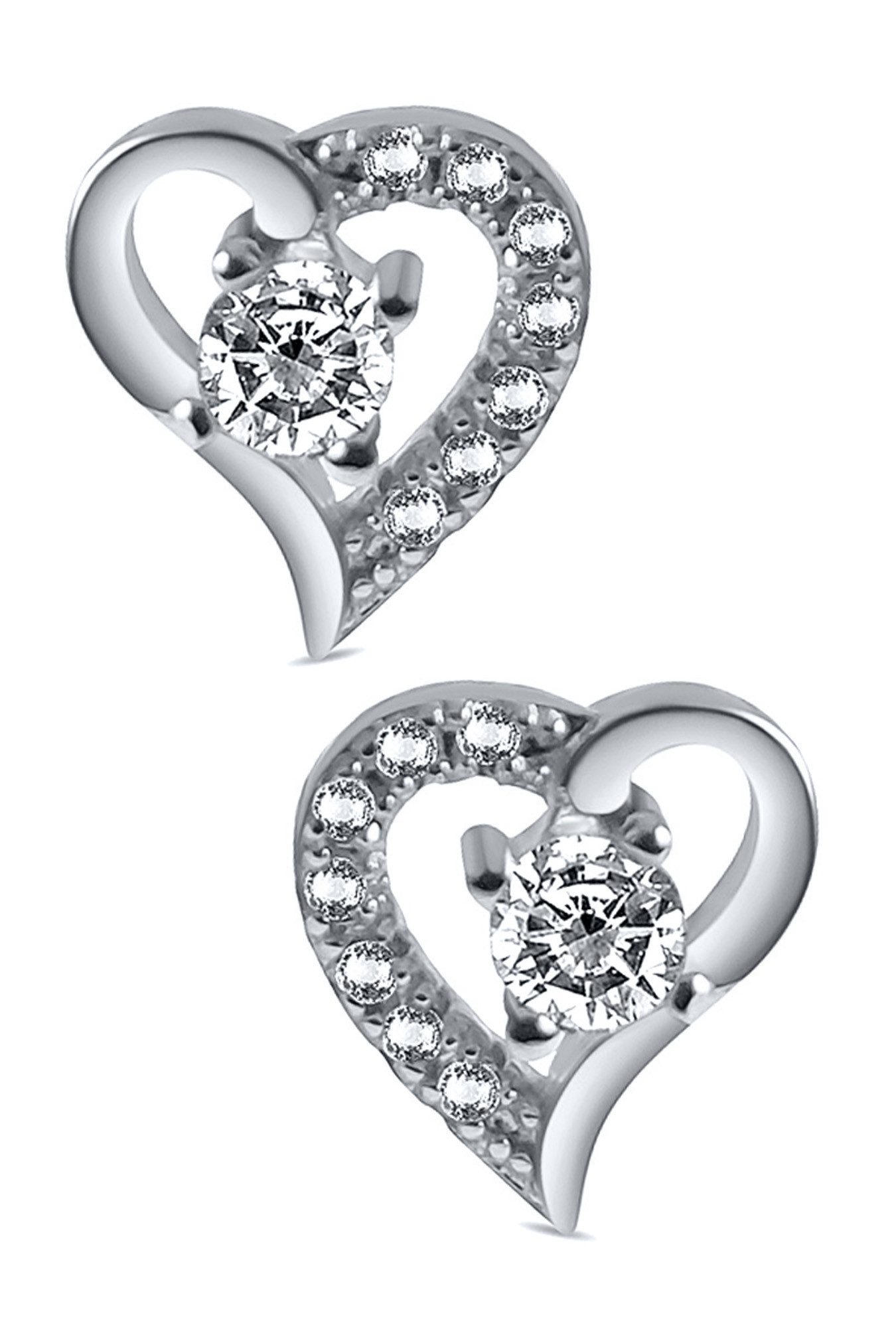 Limana Paar Ohrstecker echt 925 Silber gold rosegold Herz Ohrringe Herzohrr günstig online kaufen