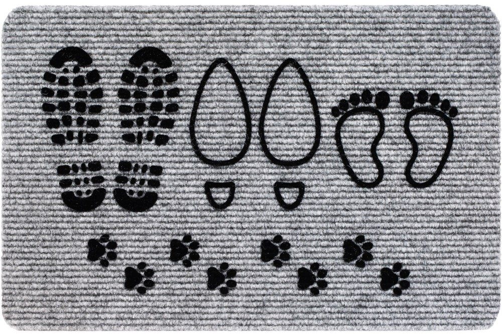 Fußmatte »Fußmatte RIPS Nadelfilz Motiv Pfoten Fuß & Schuhabdrücke 40x60  cm«, matches21 HOME & HOBBY, rechteckig, Höhe 5 mm online kaufen | OTTO
