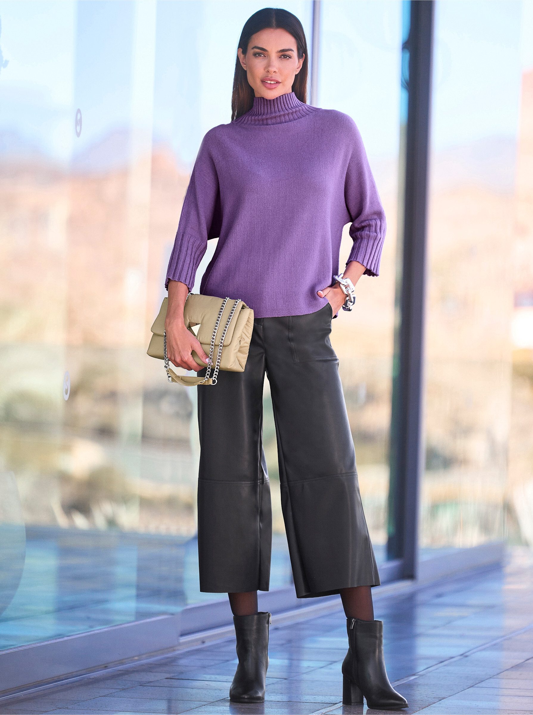 heine Strickpullover Pullover 3/4-Arm Feinstrick