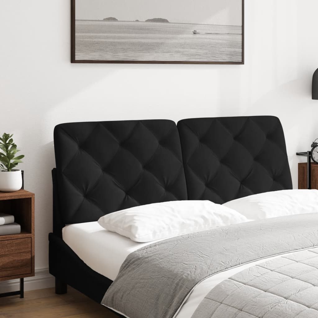 vidaXL Bett Kopfteil-Kissen Schwarz 120 cm Samt (1-tlg) günstig online kaufen