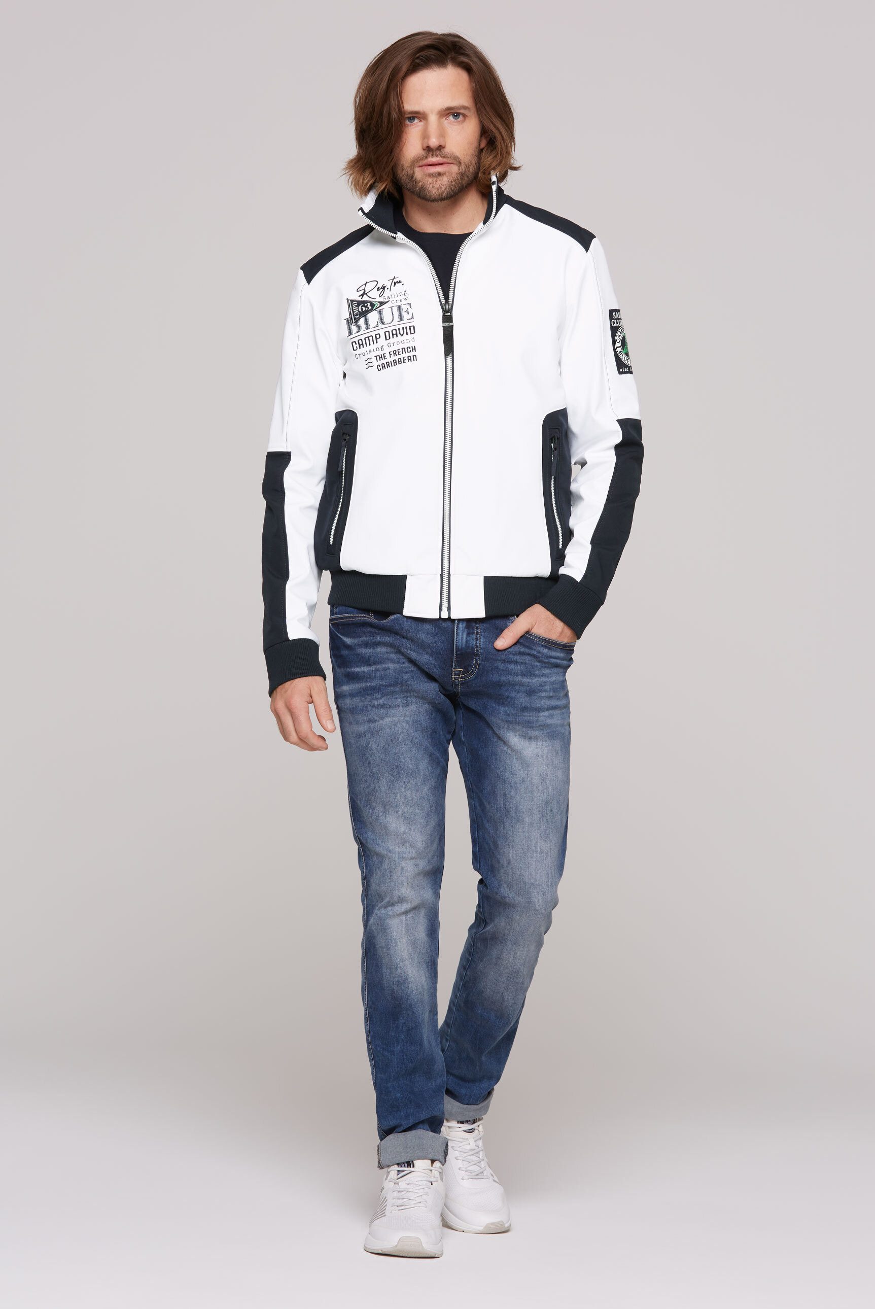 CAMP DAVID Softshelljacke mit Stehkragen