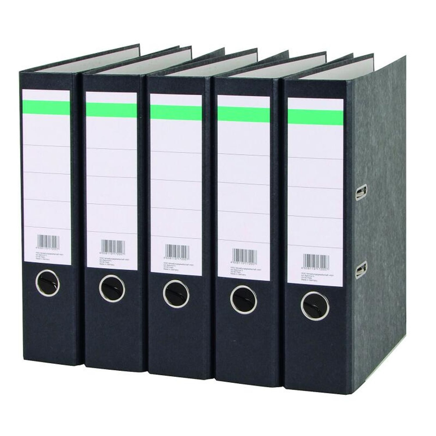 BURI Aktenordner Ordner A4 Akten grau Studium Arbeit Breite 7,5cm
