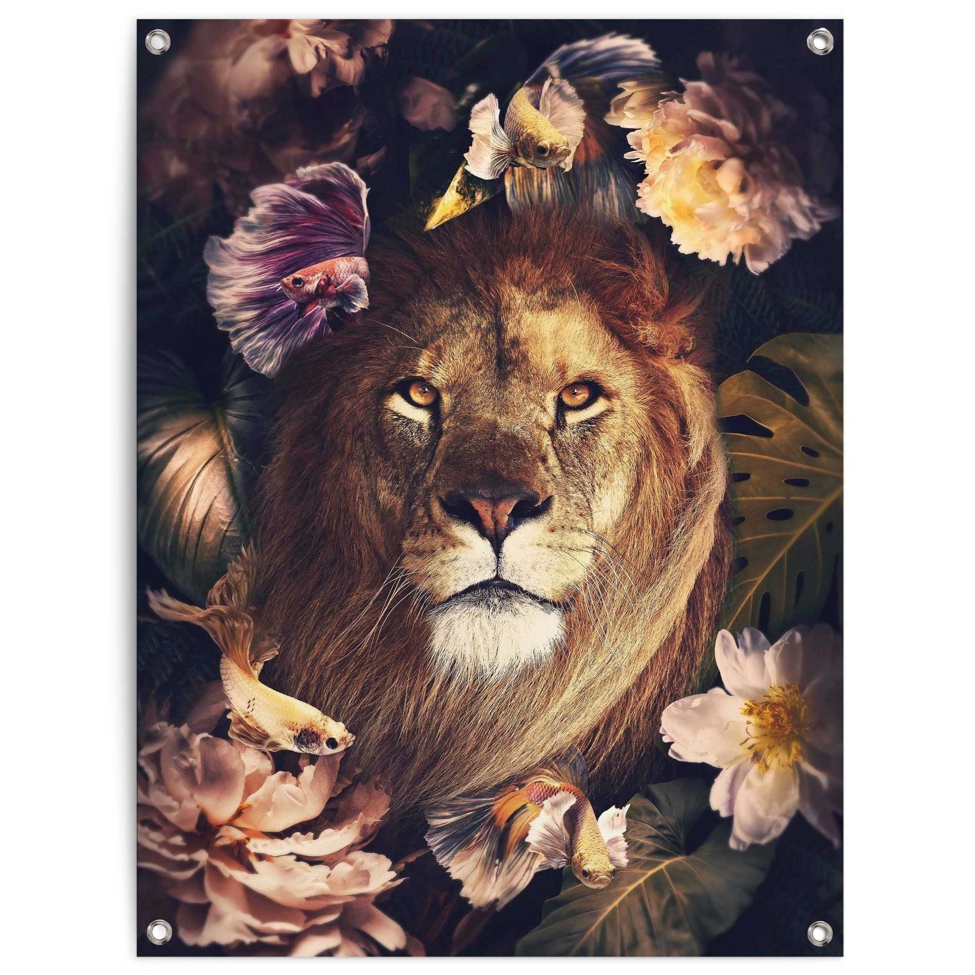 Reinders! Poster Dschungel-Löwe, Outdoor oder für Garten Balkon