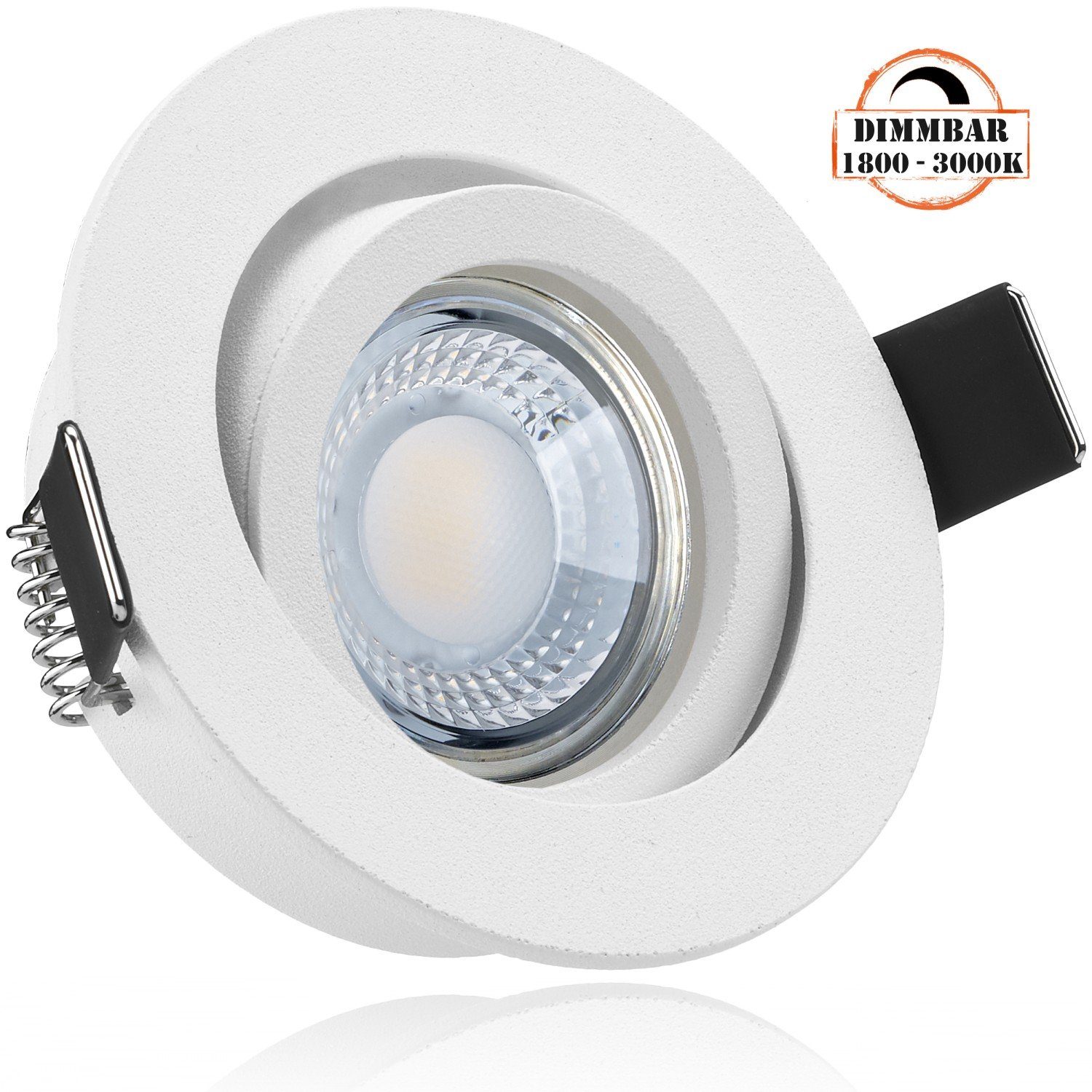 extra LED LED flach 5W Einbaustrahler LED weiß von Einbaustrahler mit matt in Set LEDANDO LEDANDO