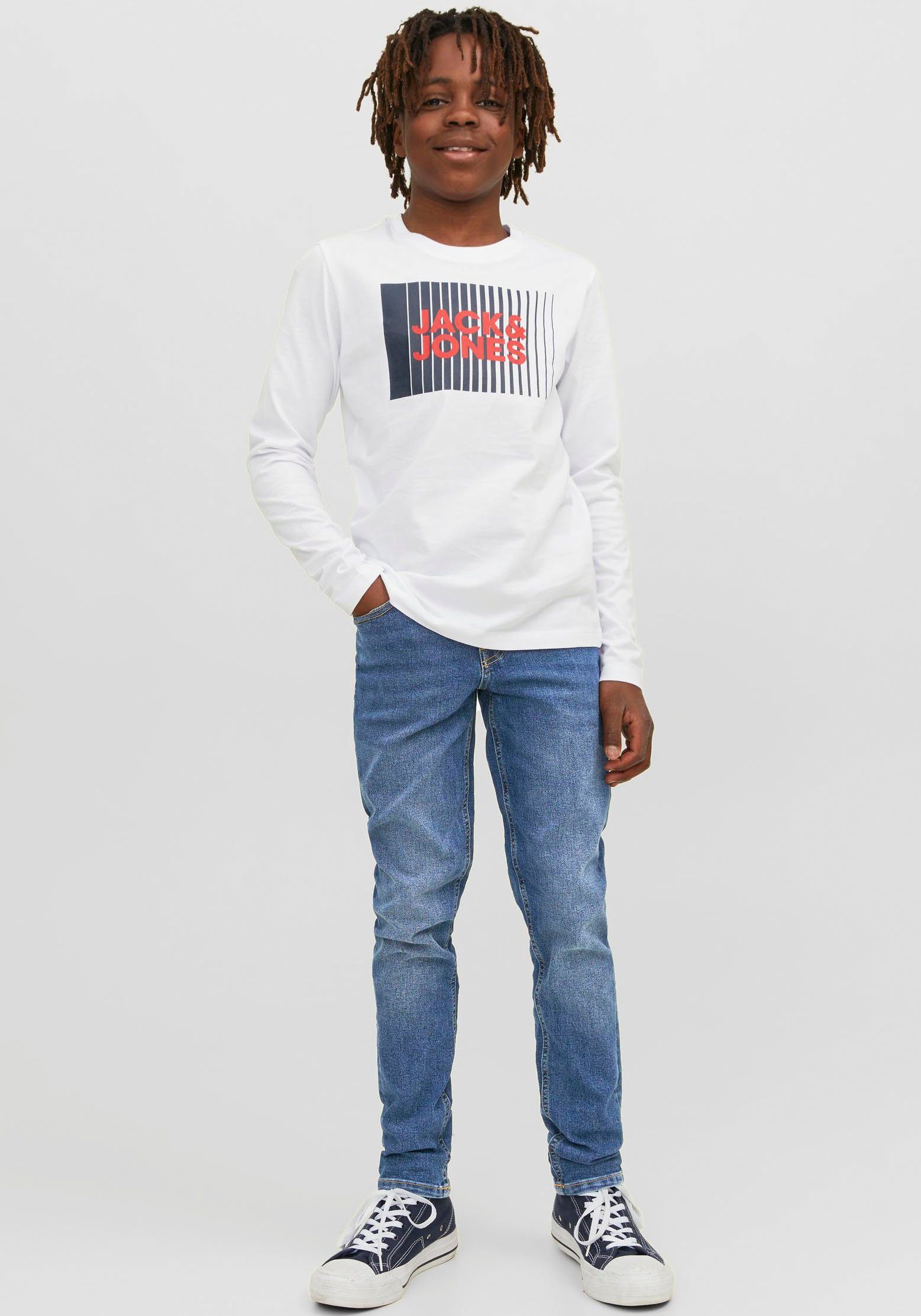 Jones blue JJORIGINAL Jack denim & 073 NOOS JJIGLENN JNR Junior Slim-fit-Jeans MF