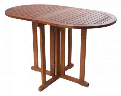 GartenHero Gartentisch Balkontisch klappbar oval Gartentisch Holztisch Klapptisch Tisch