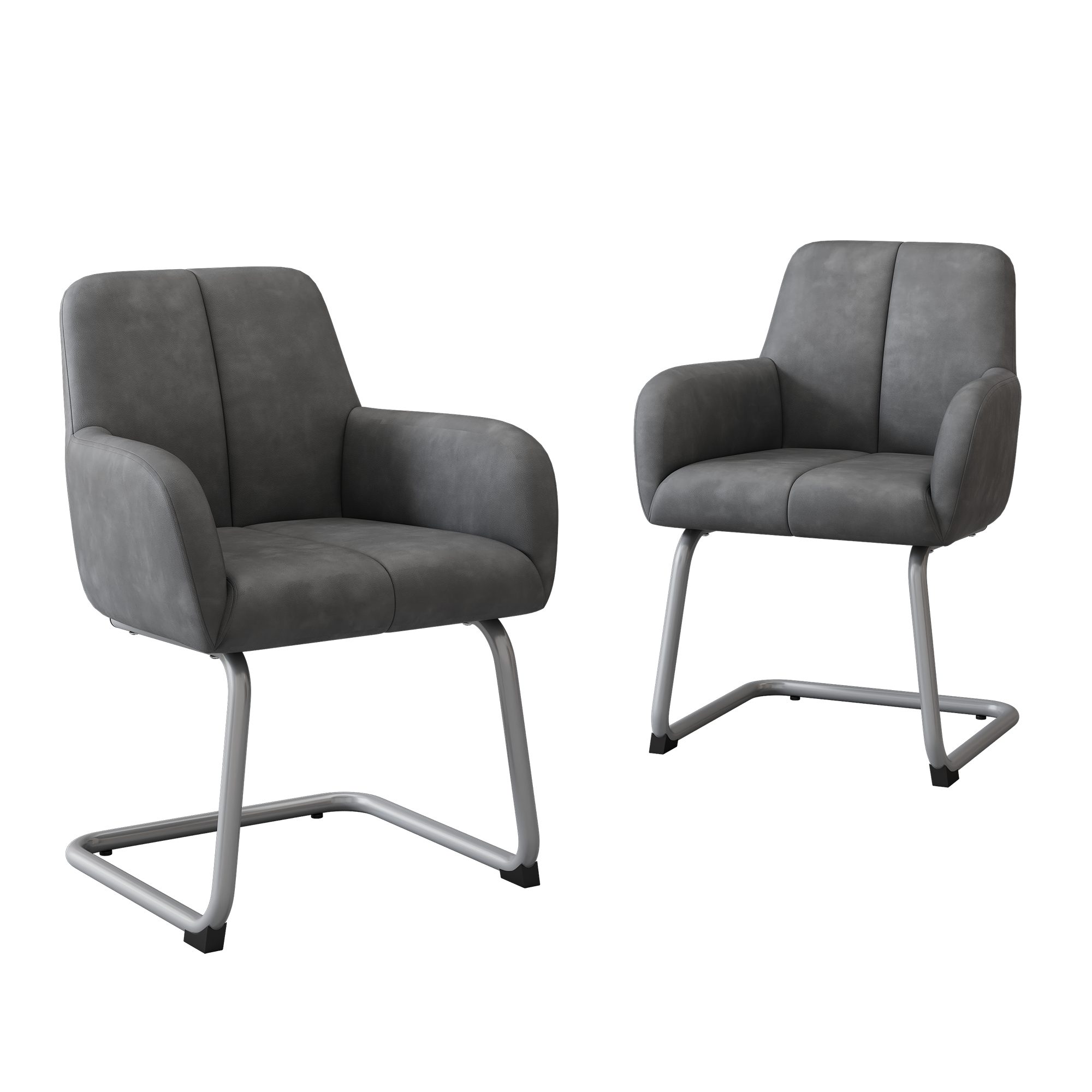 Flieks Freischwinger (2 St), 2er Set Esszimmerstühle Polsterstuhl Wohnzimme günstig online kaufen