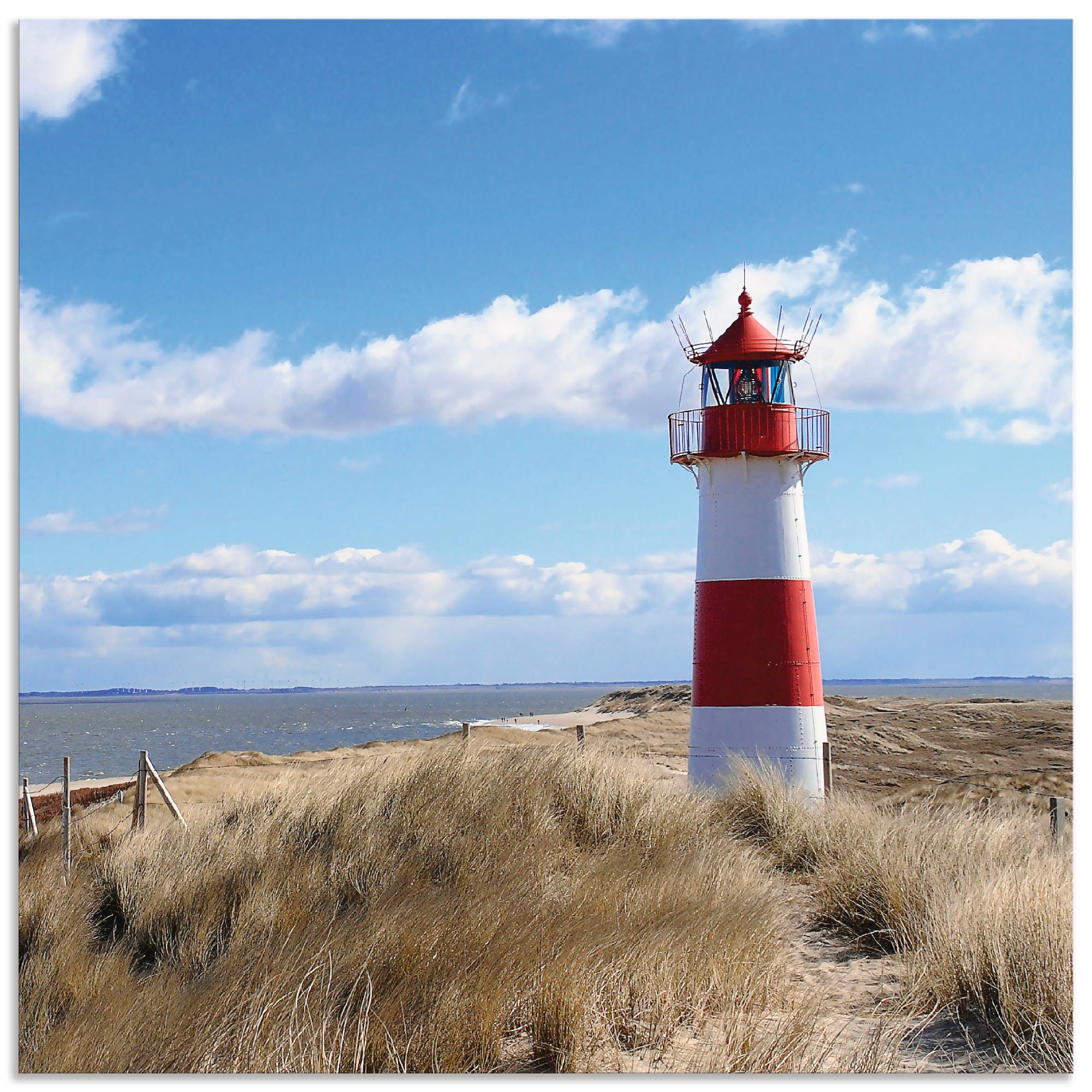 mit (1-tlg), Spritzschutz Artland Alu Leuchtturm Küchenrückwand Klebeband, einfache Montage Sylt,