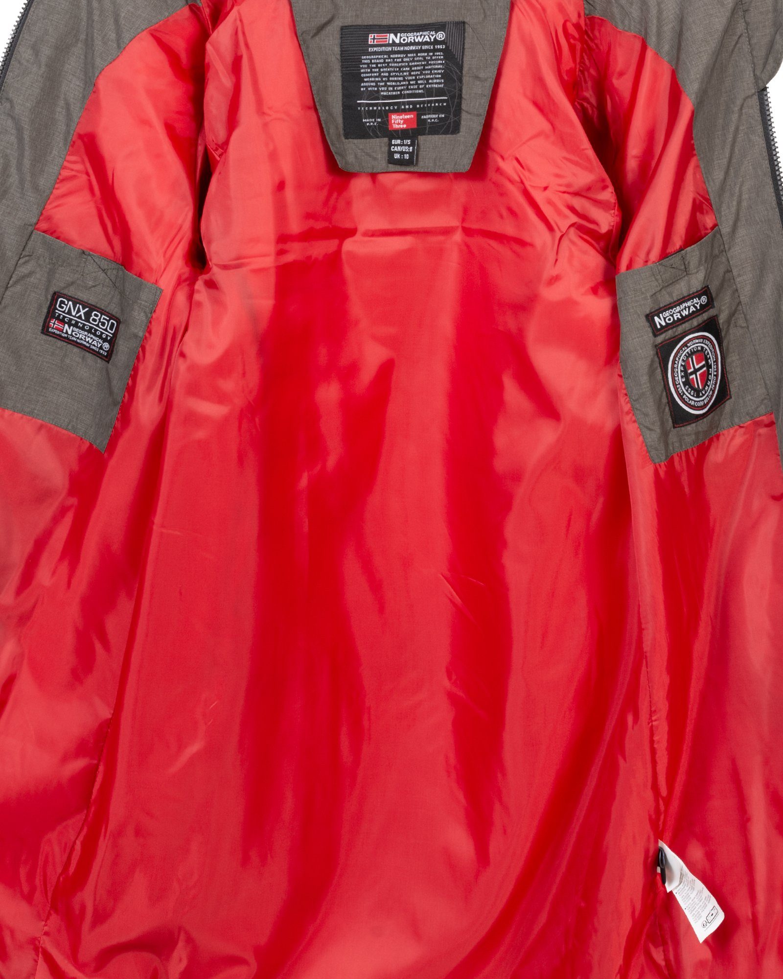Geographical Norway Damen Winterjacke Parka – Langer Steppmantel Mit Fleece-Innenfutter & Wasserabweisender Softshell | Für Outdoor & Alltag
