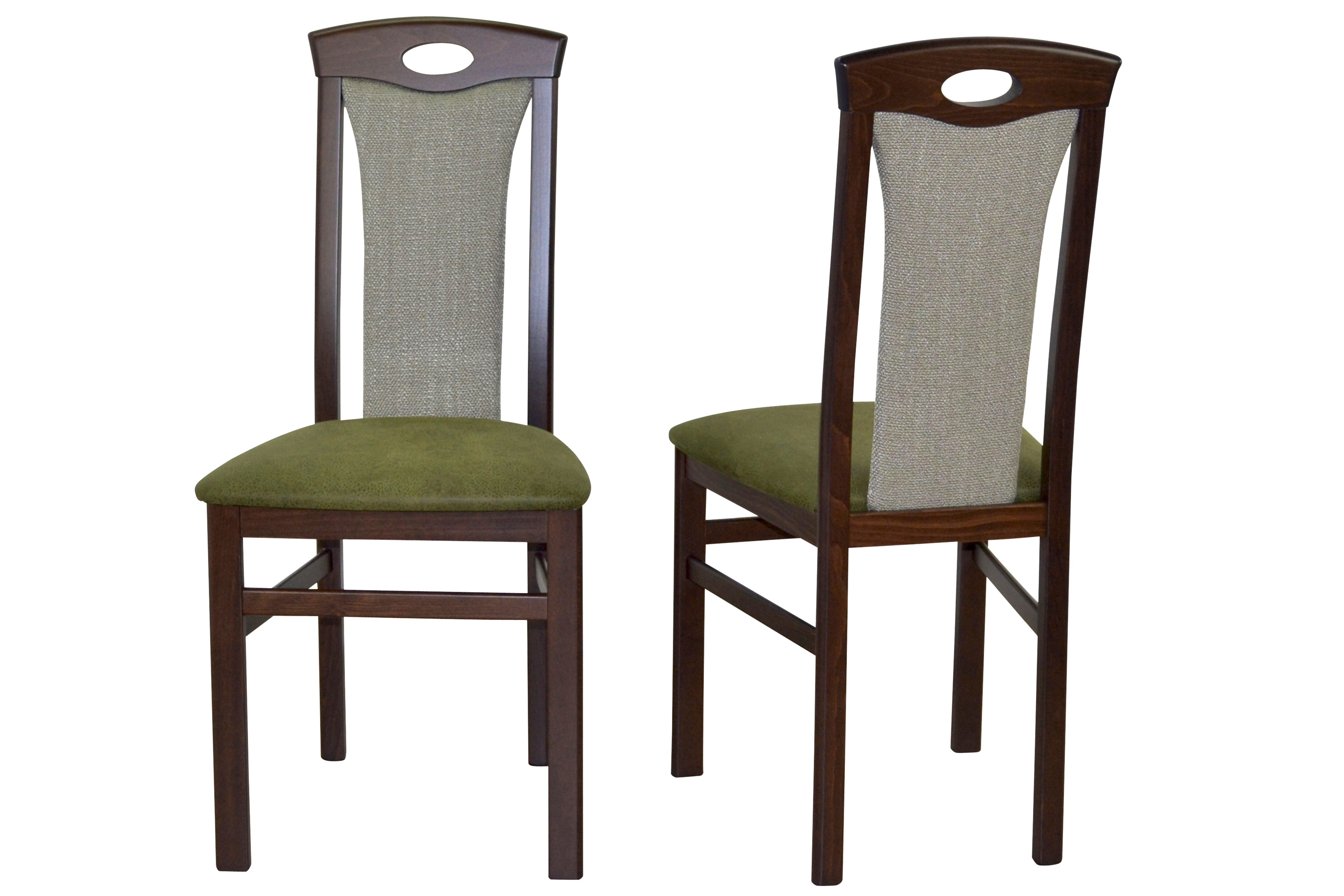 moebel-direkt-online 4-Fußstuhl Esszimmerstuhl Nussbaum (2er-Set), Gestell aus Massivholz Buche