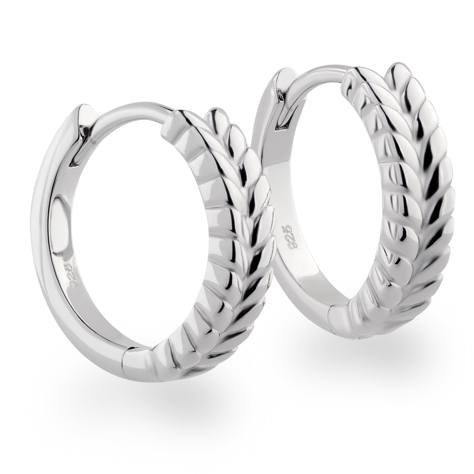 Schöner-SD Klappcreolen 15mm Silbercreolen mit Muster Creolen 925 Silber Rh günstig online kaufen