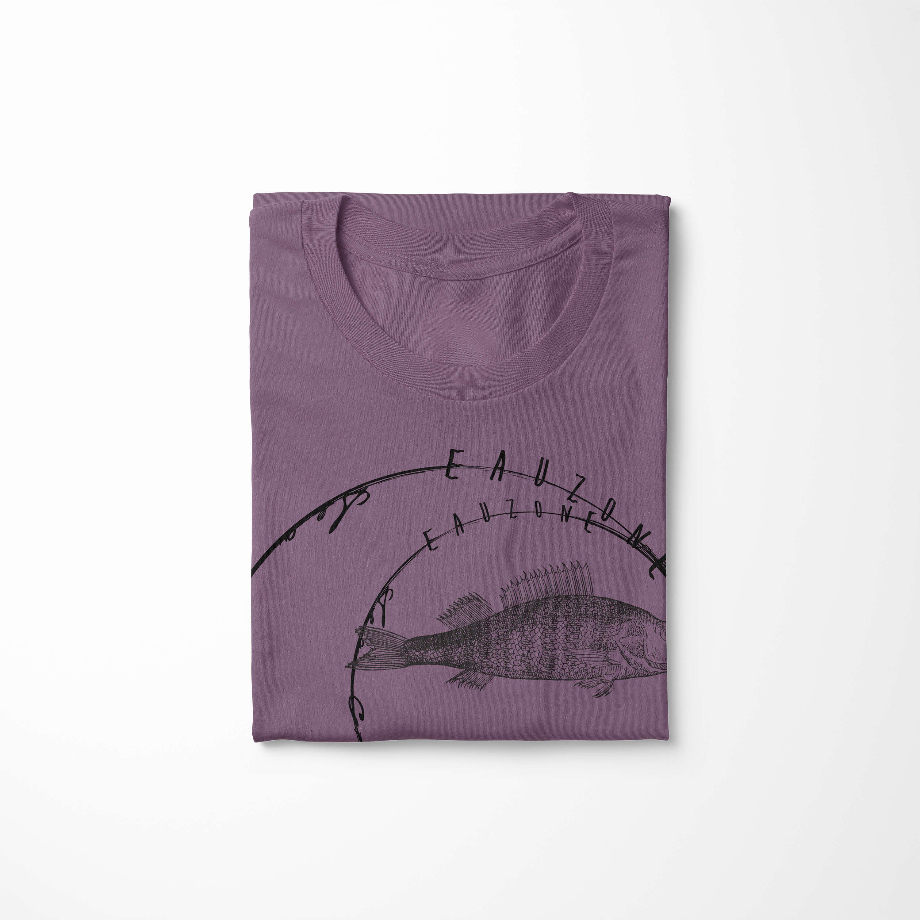 Struktur - Serie: 076 Creatures, und / Fische Sea Sinus T-Shirt Sea feine sportlicher Schnitt T-Shirt Tiefsee Shiraz Art