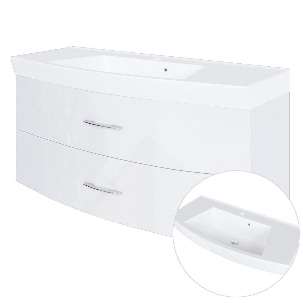 Lomadox Waschtisch FLORIDO-03, Badezimmer mit Unterschrank günstig online kaufen