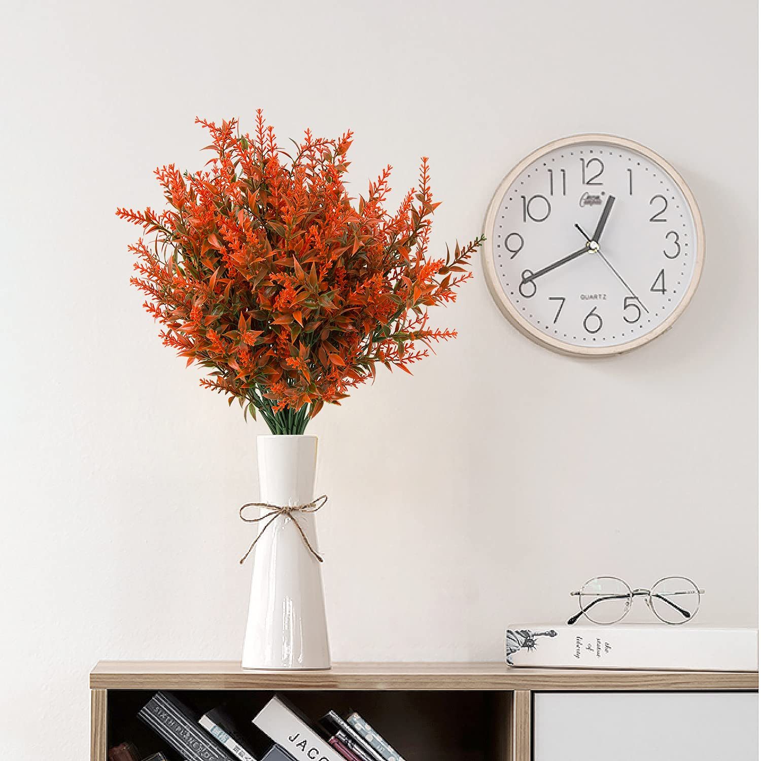 Kunstblumenstrauß 8 Bündel Künstliche Herbstblumen Künstlich Herbststrauß Herbst Deko, Bomiclss, Herbst Balkonpflanzen Herbstzweige für Drinnen Draußen Garten T – Bild 3 von 5