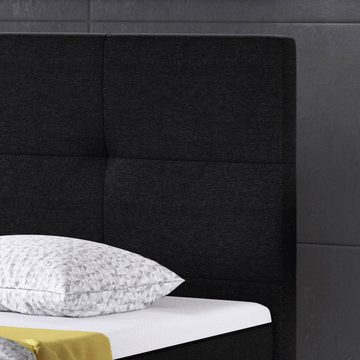 interbed Boxspringbett Dallas 180x200 cm inkl. mit intergriertem Topper (mit intergriertem Topper inkl.Topper), mit intergriertem Topper inkl.Topper